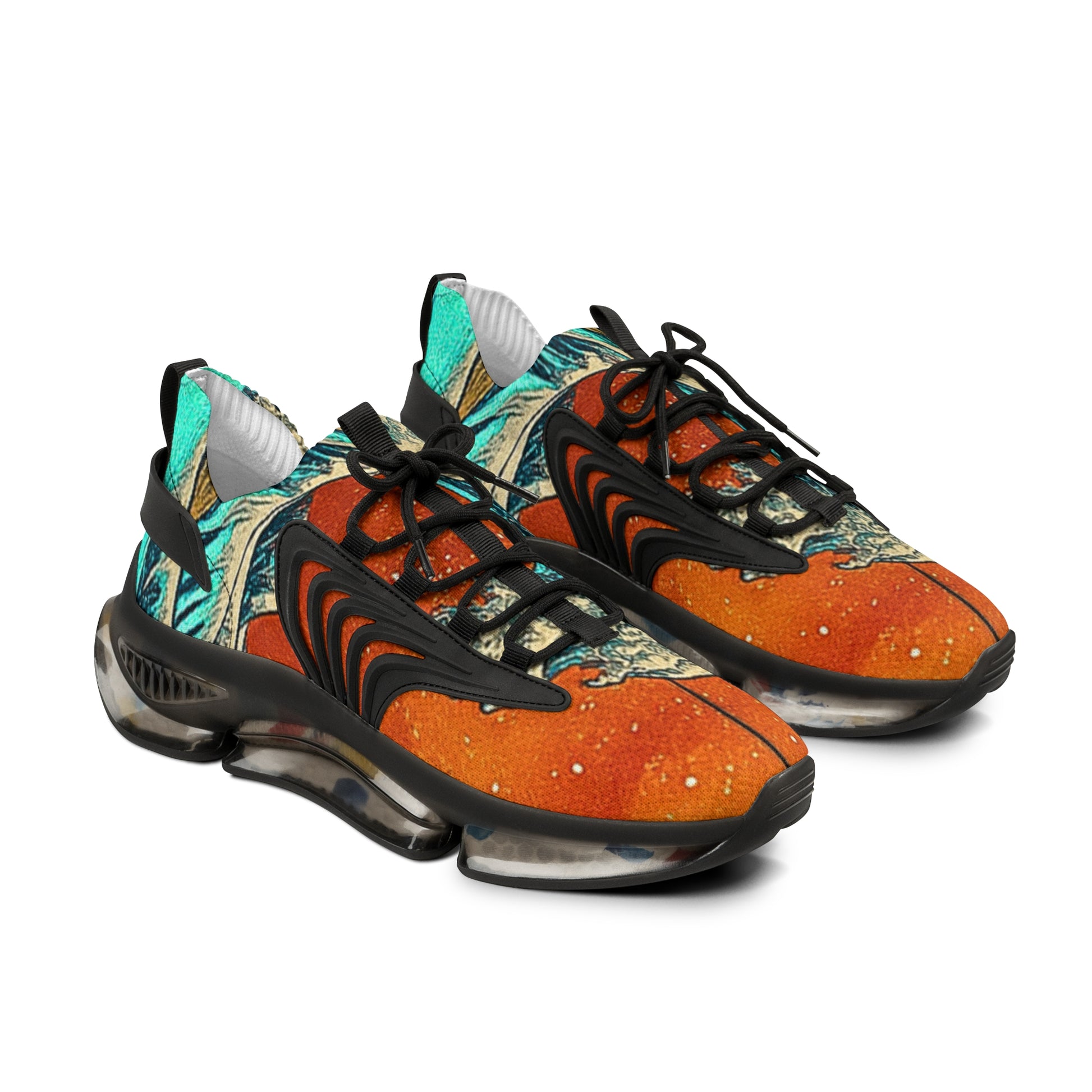Men's Sneakers - Fire Orange HERITAGE™ Mantle of Love of Christian Surf Wear- tread on a demon neck , Go after Souls in comfort