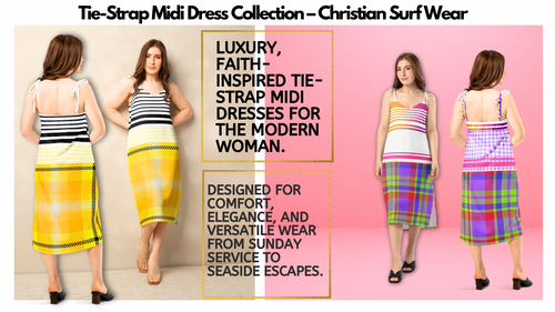 Tie-Strap Midi Dress Collection – Luxury Faith-Inspired Fashion by Christian Surf Wear