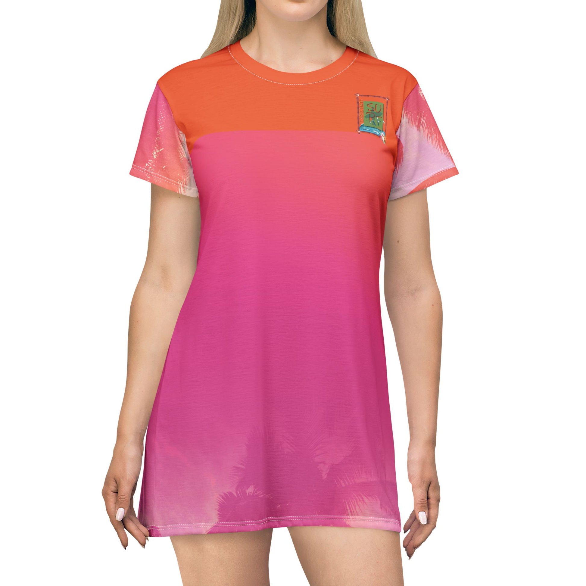 Surf Wear Sunset Cover Up T-Shirt Dress