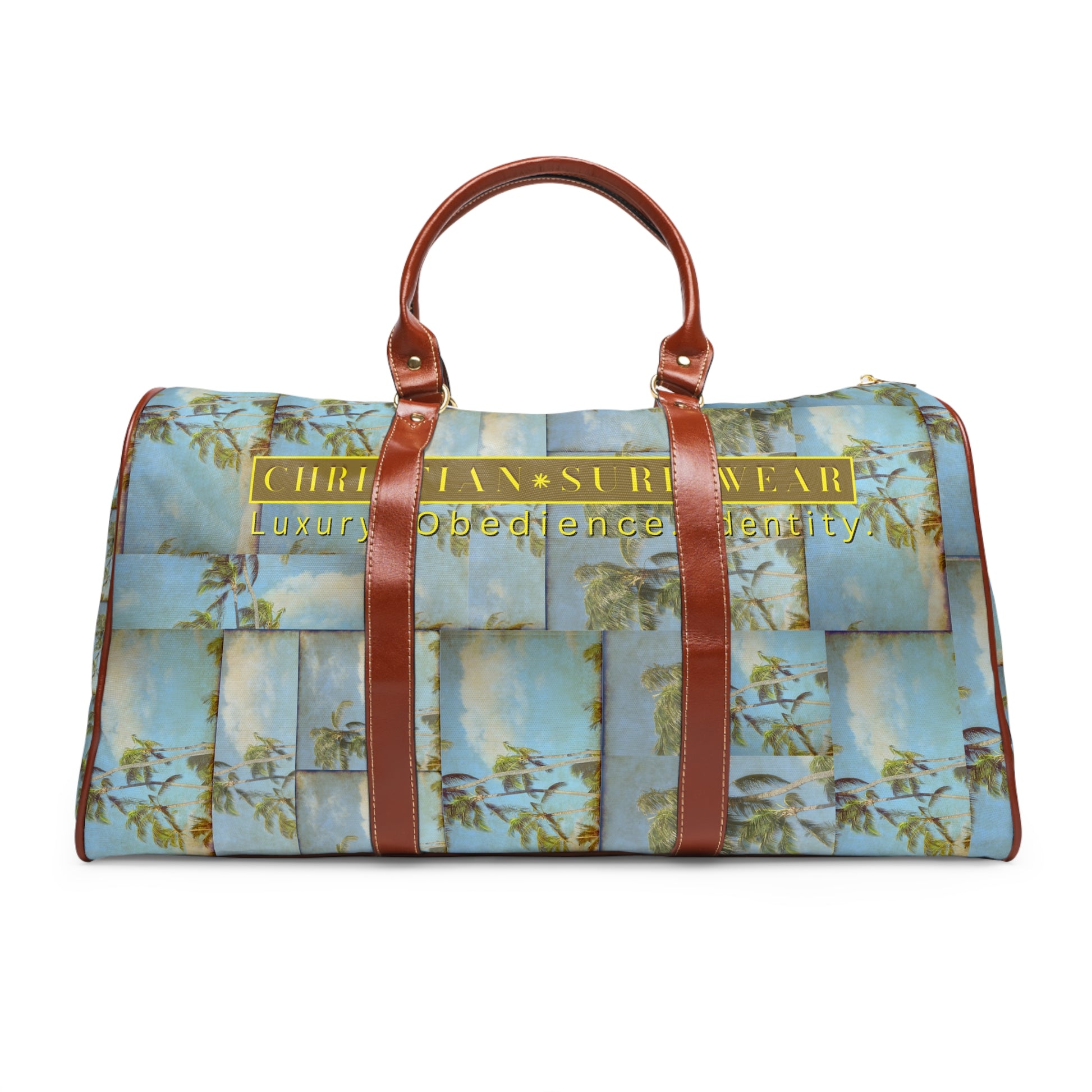 ion Traveler™ Christian Surf Wear Luxurious Waterproof Travel Bag - Stylish Luggage, Weekend Getaway Tote, Perfect for The Purpose Driven, Ministry, School Students, Vacations & Outdoor Adventures, Durable & Chic