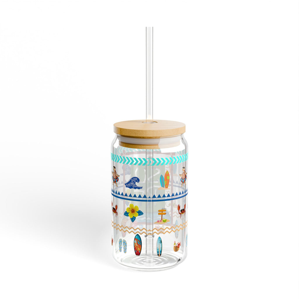 Christian Surf Wear Fun Beach Vibe Aloha Kingdom Sipper Glass
