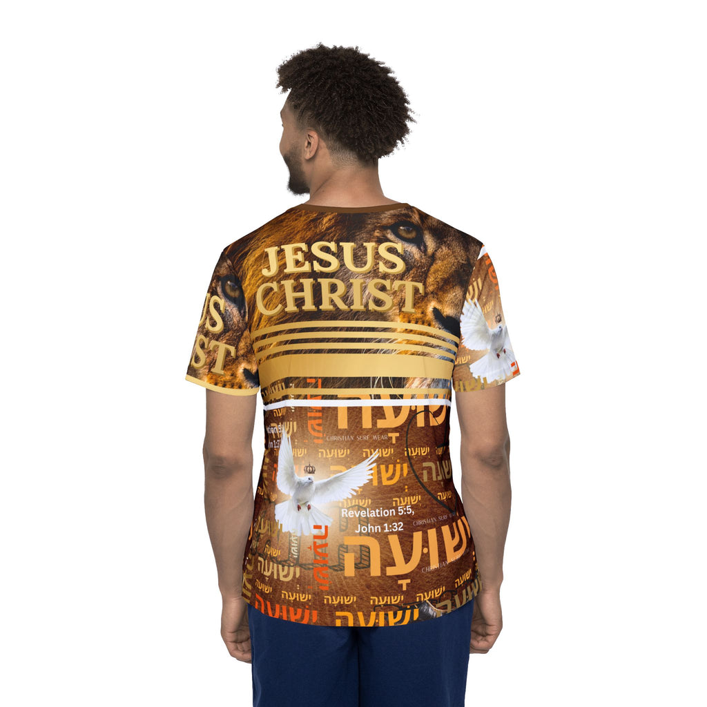 Men's Sports Jersey Jesus Christ Lion of the Tribe of Judah Tee by Christian Surf Wear