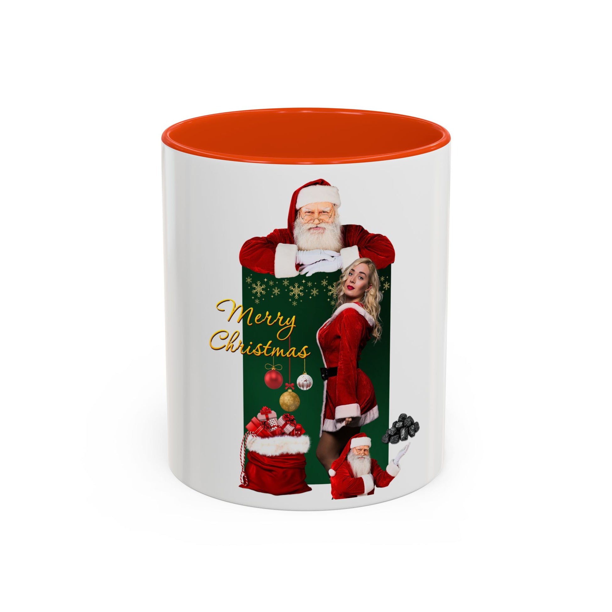 Christmas Santa & Sexy Mrs. Claus Coffee Mug (11oz/15oz) - 'Merry Christmas' Holiday Gift