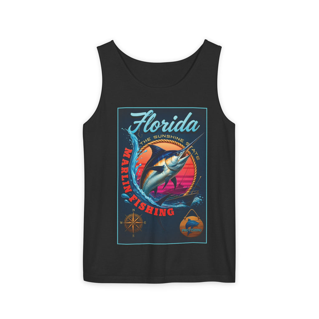 Surf wear  Vintage Florida Fishing Graphic Tank Top, Unisex Summer Top, Beachwear, Surfing Apparel, Vacation Outfit, Gift for Fishermen