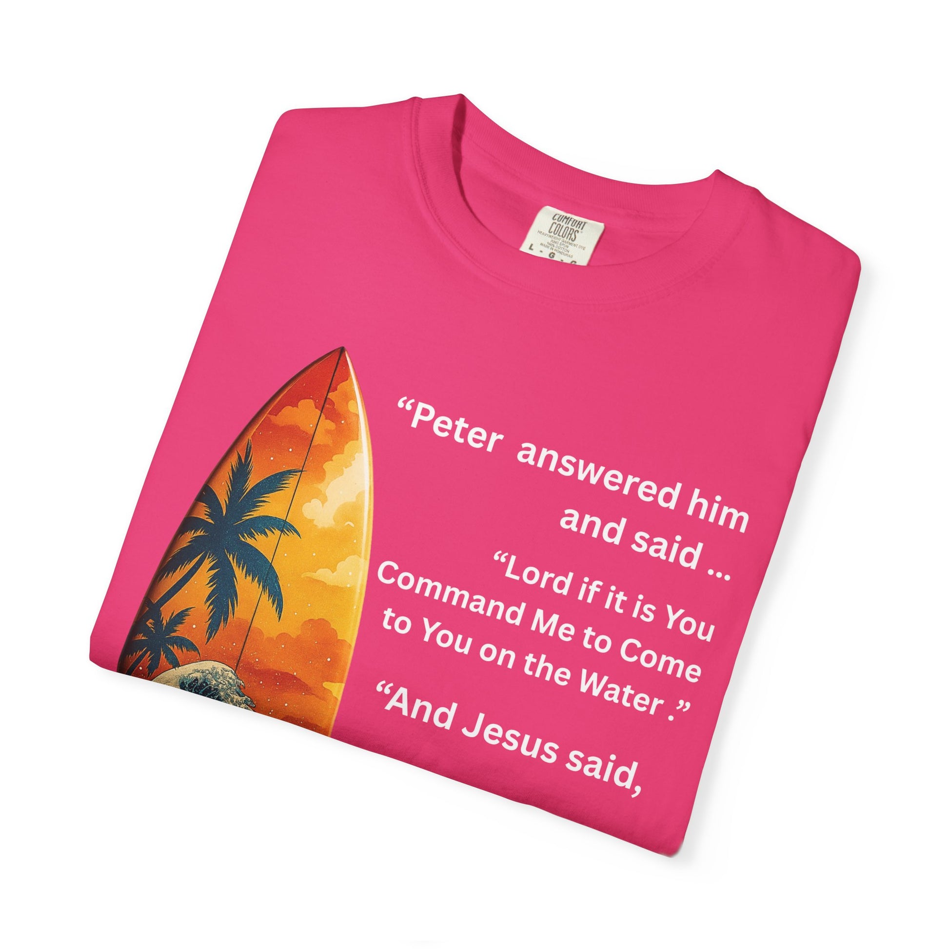 Move by Faith | Street Wear Vintage Surf Board Graphic Art Work Unisex T-Shirt - Christian Surf Wear