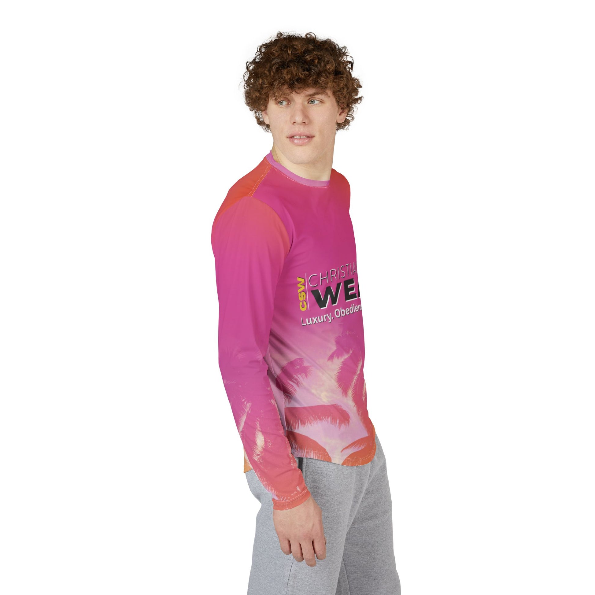 Christian Surf Wear Men's UV Protection Surf Long Sleeve Shirt