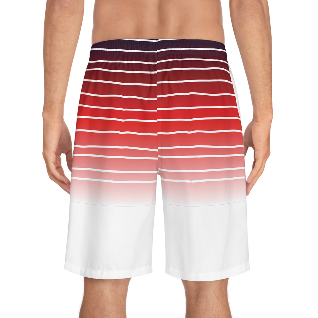 Christian Surf Werar Typography Graphic CSW Men's Board Shorts, Summer Swimwear, Beach Outfit, Casual Vacay Essentials, Stylish Poolside Fashion