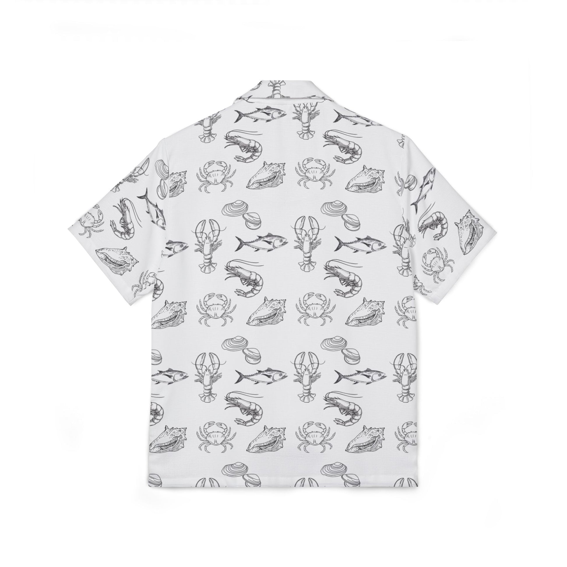 Men's Fishing Hawaiian Camp Shirt - Christian Surf Wear Deep Water Fishing Beach Vibes Vacation Nautical Print Summer Outfit