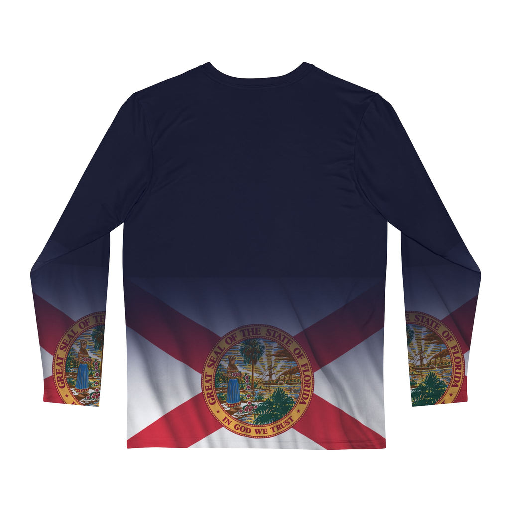 Inspirational Florida Long Sleeve Shirt, AOP Men's Shirt, Perfect for Gift Giving, Outdoor Adventures, Summer Celebrations, Floridian Pride