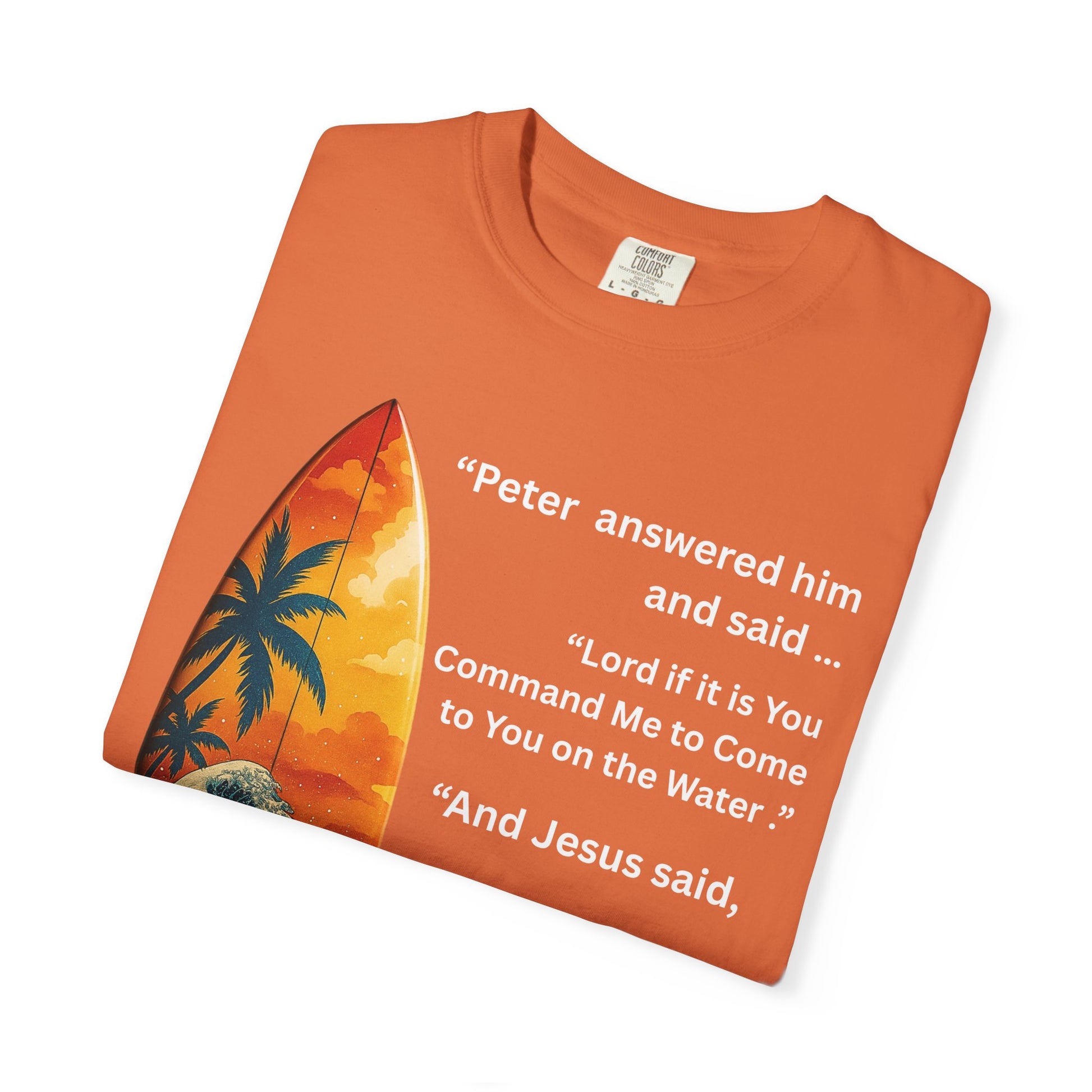 Move by Faith | Street Wear Vintage Surf Board Graphic Art Work Unisex T-Shirt - Christian Surf Wear