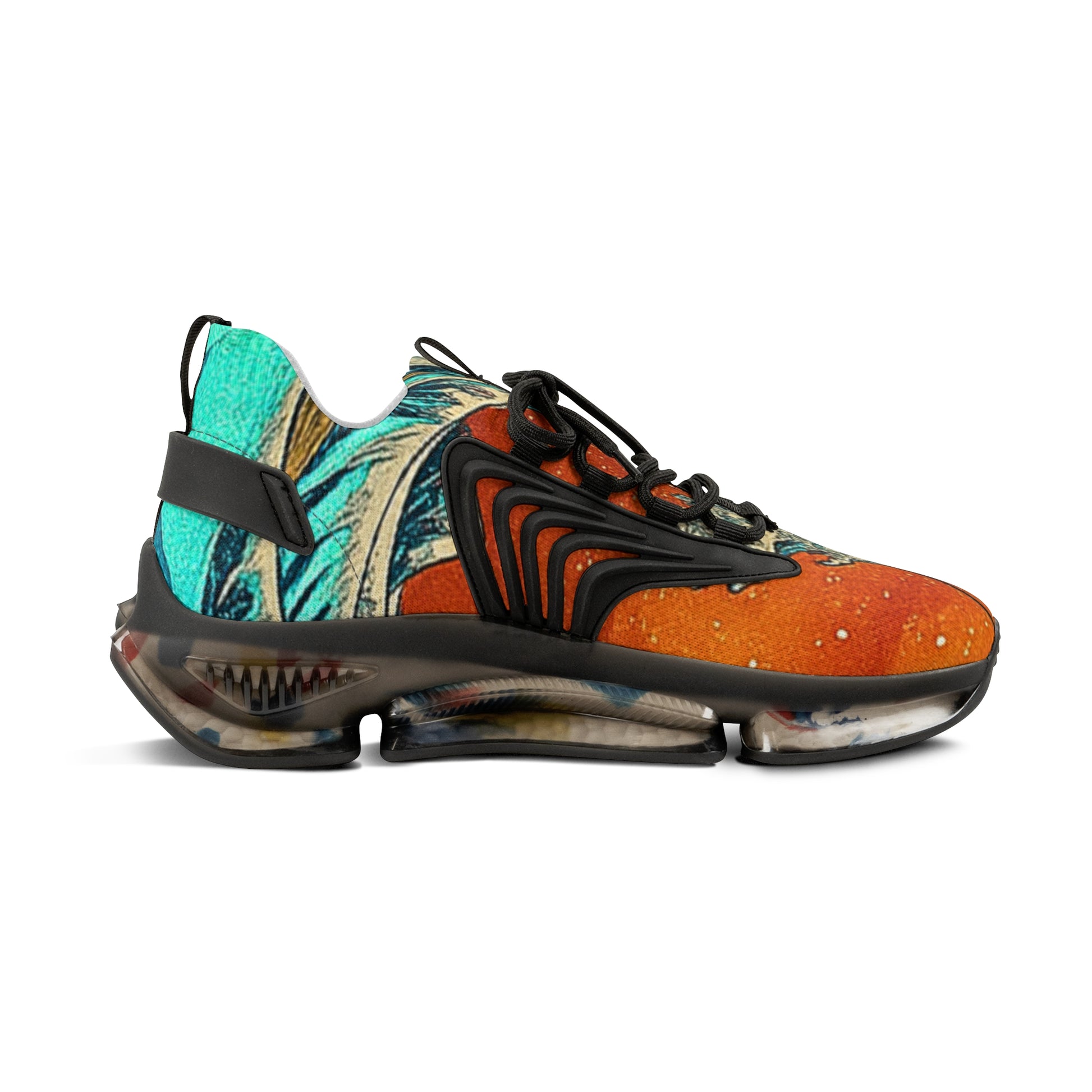 Men's Sneakers - Fire Orange HERITAGE™ Mantle of Love  of Christian Surf Wear- tread on a demon neck , Go after Souls in comfort