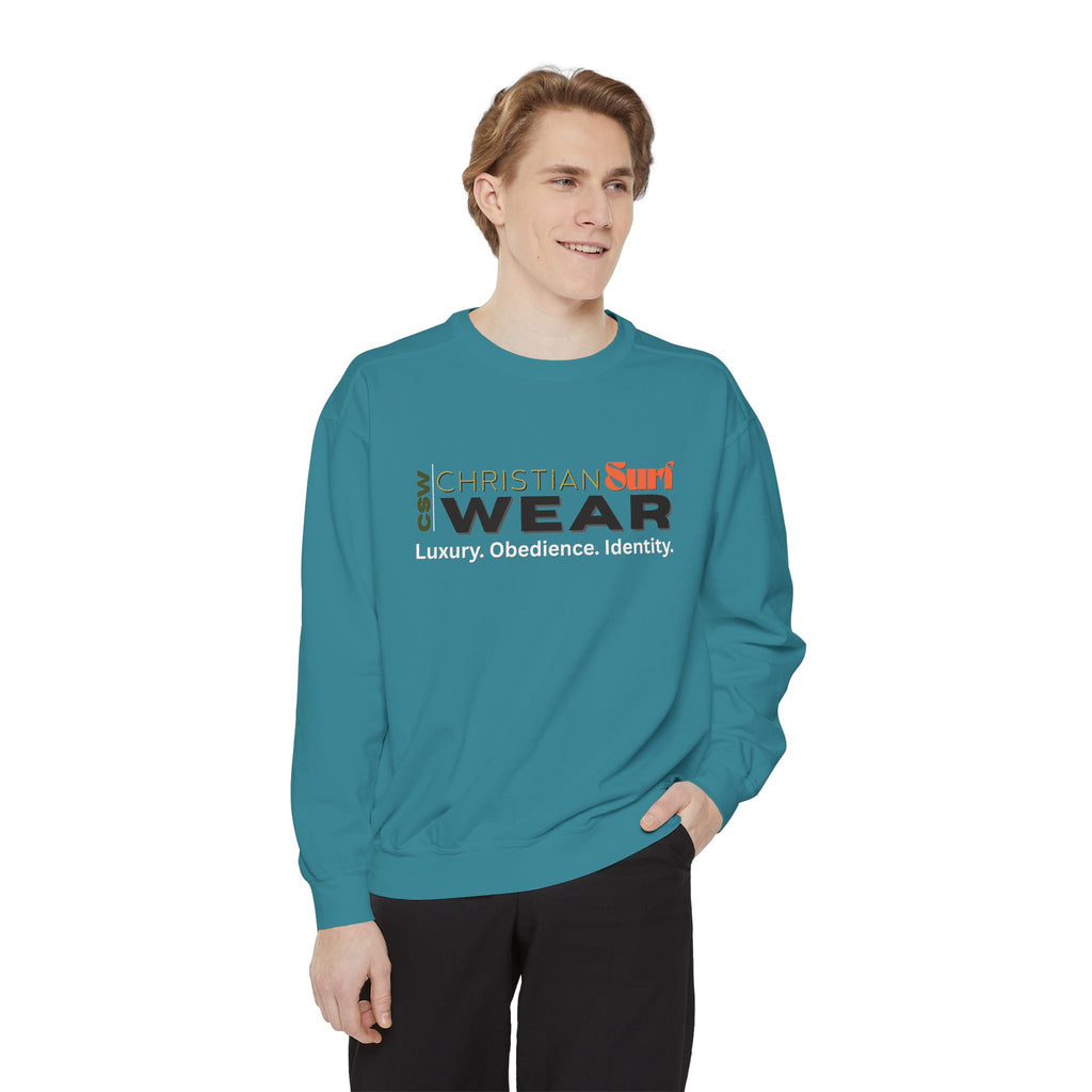 Sunshine Christian Surf Wear Sweatshirt | Unisex Garment-Dyed Pullover for Beach Vibes, Casual Wear, Surfing, Gift for Him/Her, Summer Style