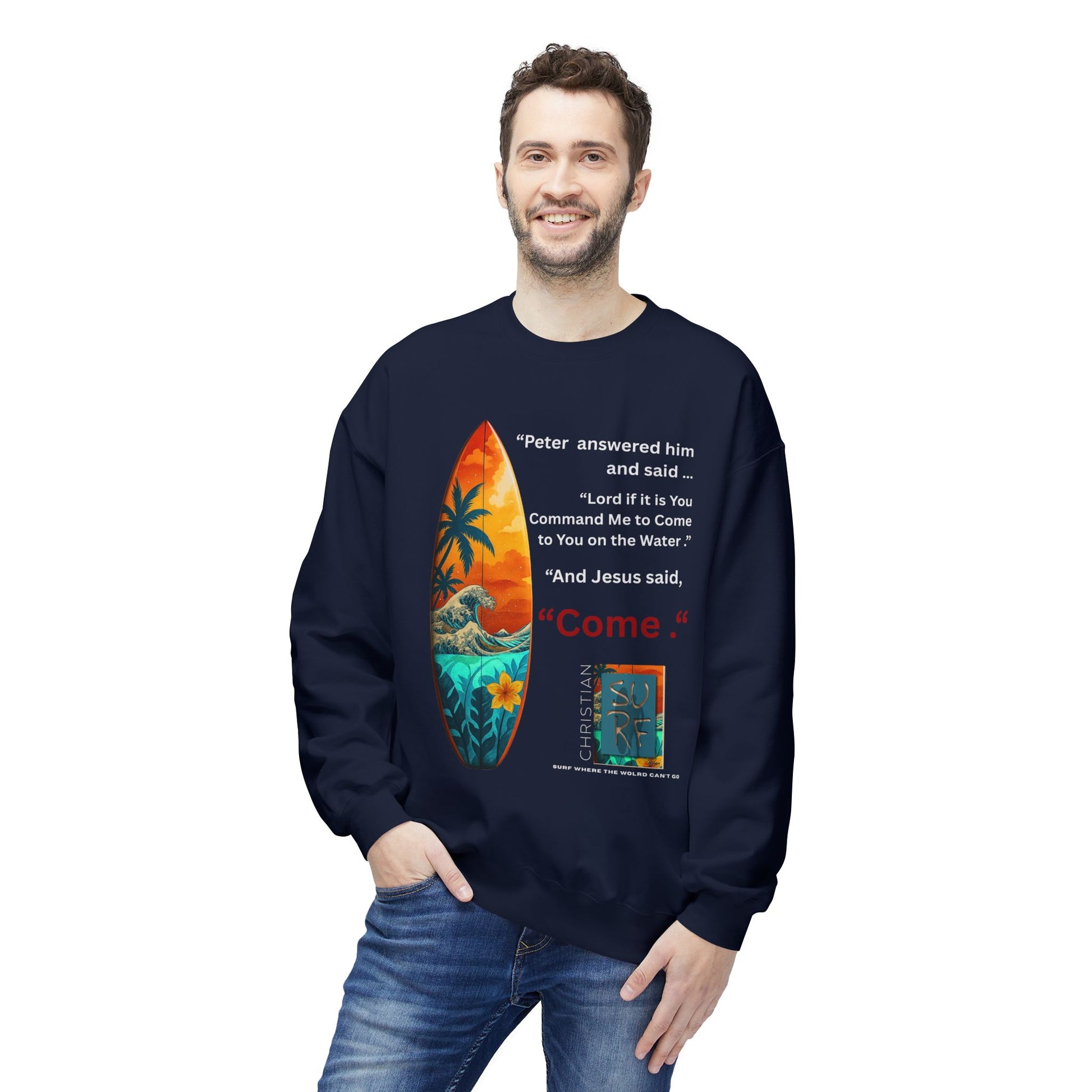 Christian Surf Wear Sweatshirt | Move by Faith Street Edition