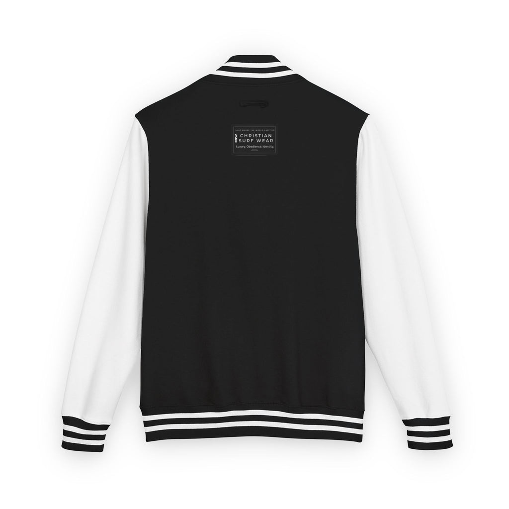 Christian Surf Wear Classic Unisex Heavyweight Letterman Jacket - Stylish Casual Wear for Youth, College, & Sporty Vibes, Great for Gifts, Sports Events, and Cool [...]