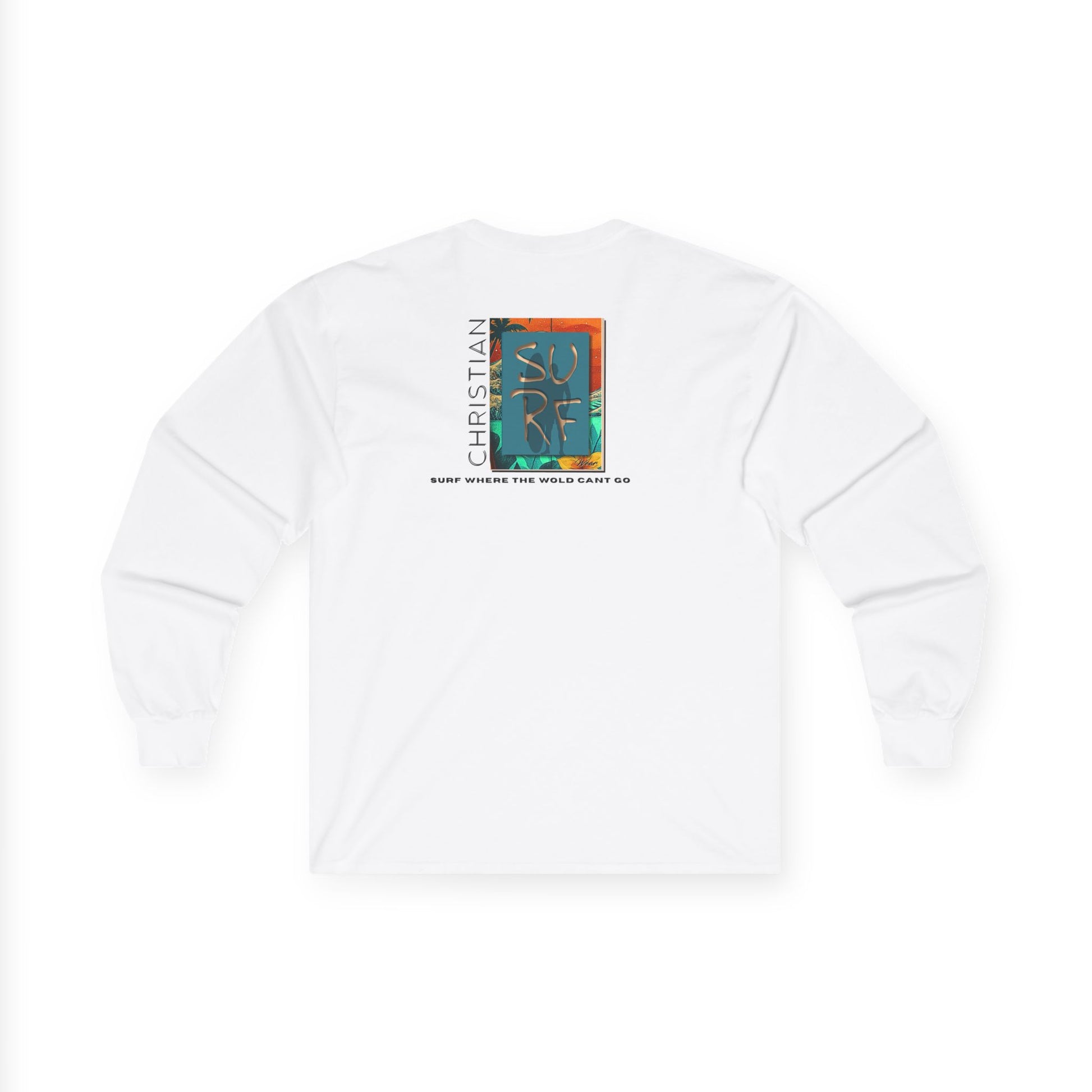 Retro Surf Art Long Sleeve Tee, Vintage Surfing Shirt, Beach Lover Gift, Unisex Casual Wear, Summer Vibe Apparel, Travel T-Shirt
