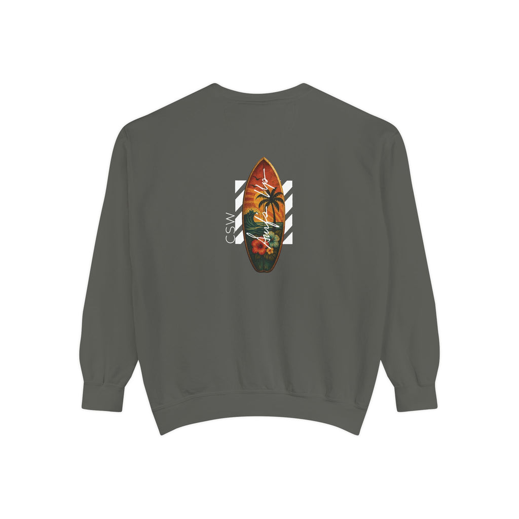 Sunshine Christian Surf Wear Sweatshirt | Unisex Garment-Dyed Pullover for Beach Vibes, Casual Wear, Surfing, Gift for Him/Her, Summer Style