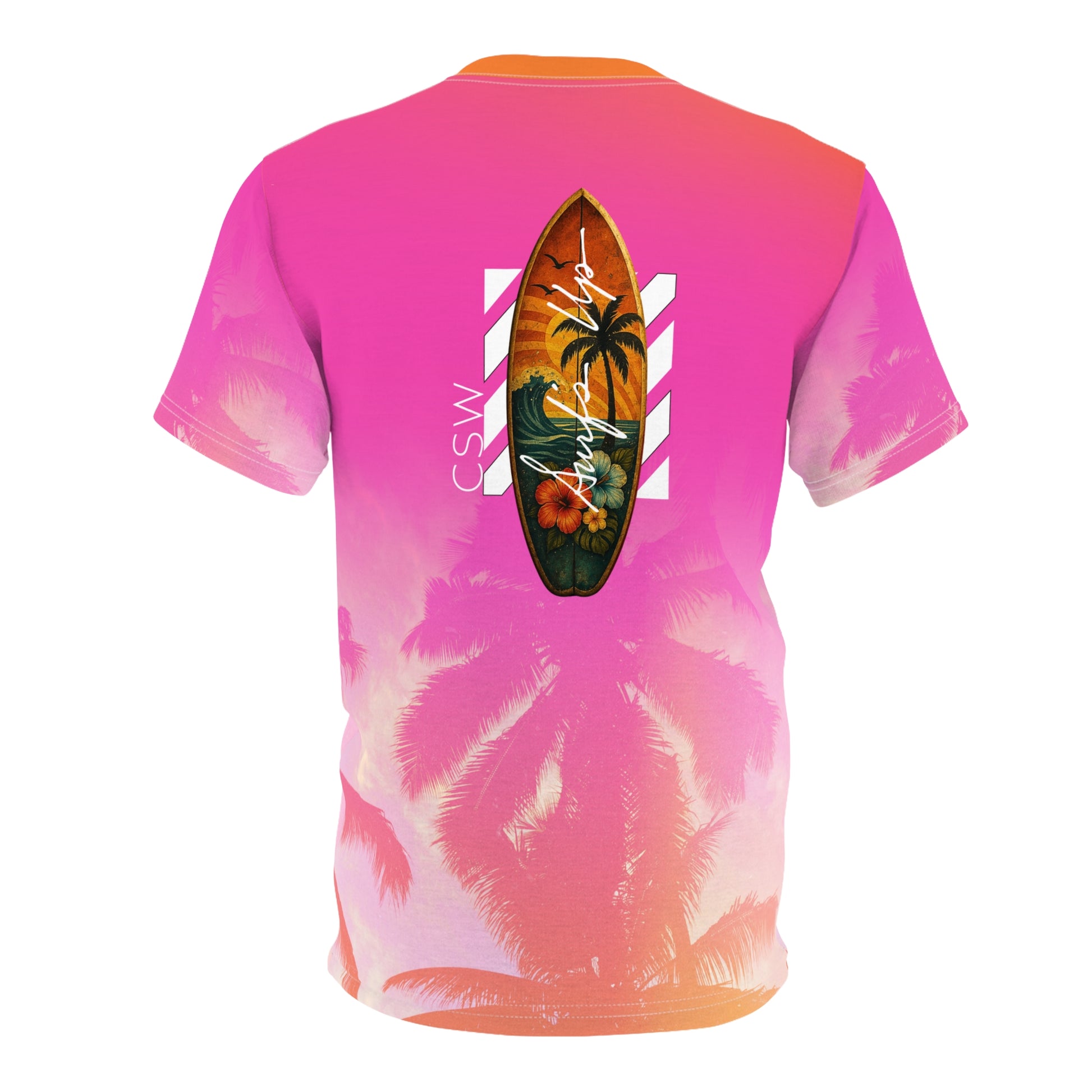Unisex Tee Christian Surf Wear Palm Tree Graphic Summer Surge