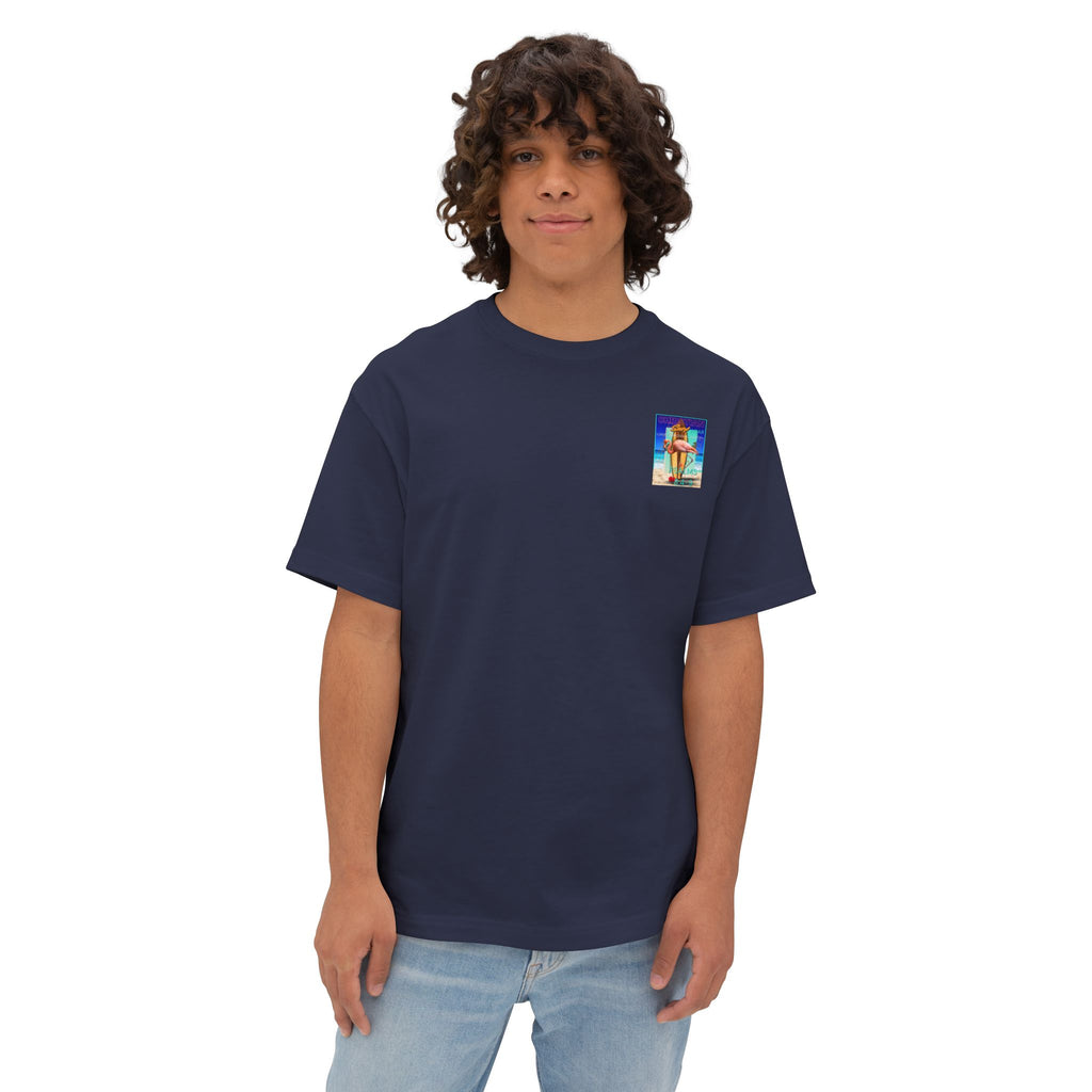 Christian Surf Wear Retro Vibrant-Inspired Unisex Oversized Boxy Tee, Beach Vibes, Faith Apparel, Summer Wear, Casual Christian Fashion