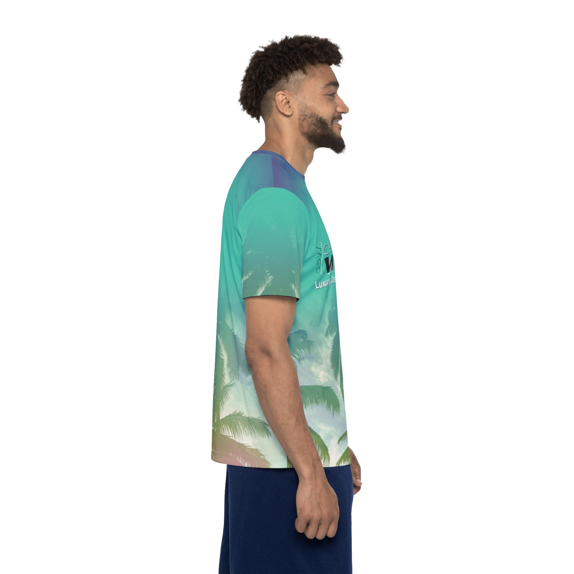 Christian Surf Wear Men's Retro AOP Sports Fishing Jersey - Tropical Vibe Tee, Beachwear, Casual Summer Top, Sports Fan Apparel, Vacation Must-Have