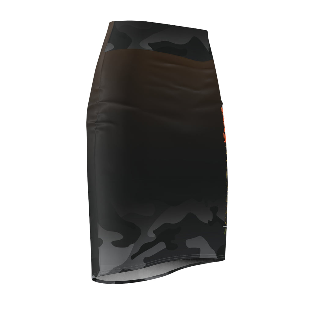 CSW|Christian Surf Wear Typography Graphic Pencil Skirt