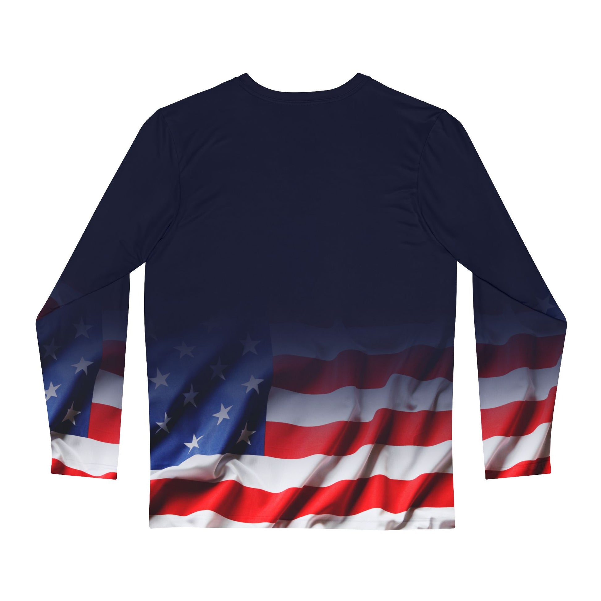 Patriotic Long Sleeve The Push-Up Moment™: Declaration of Identity Men's AOP Tee, American Flag Shirt, Freedom Apparel, Memorial Day Gift