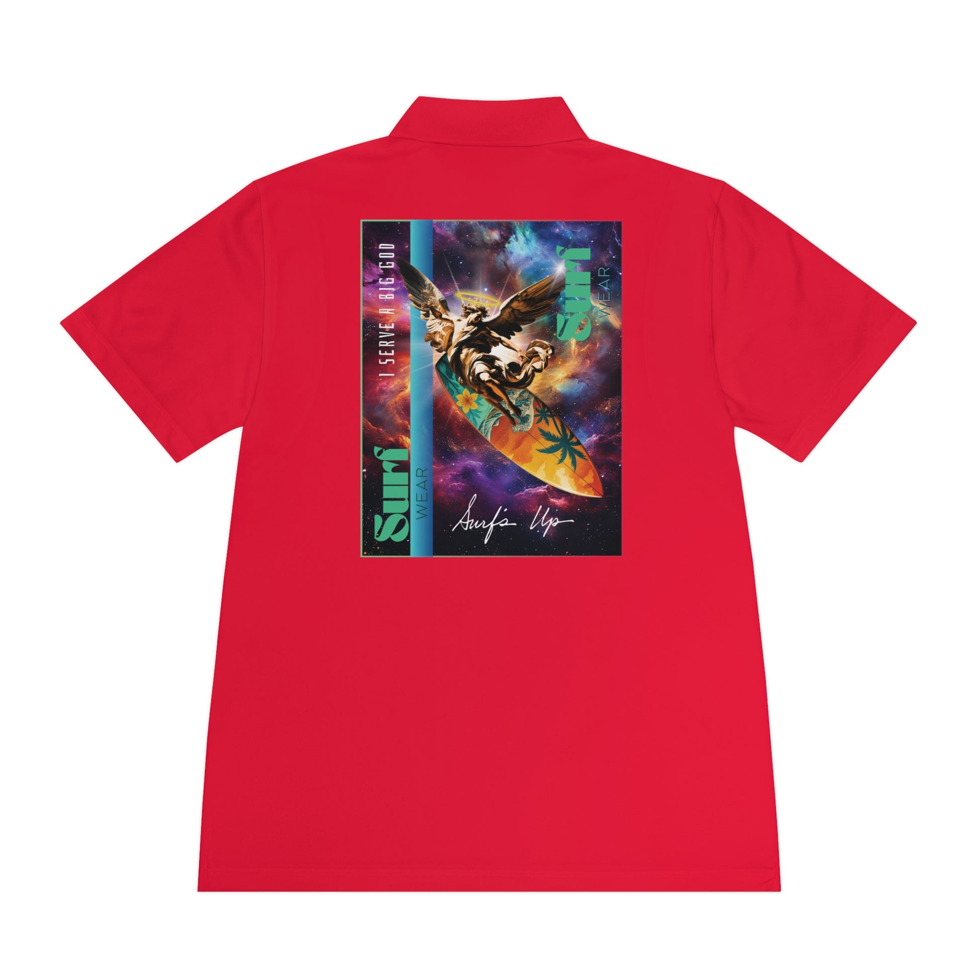 Vibrant Men's Sport Polo Shirt with Artistic Design, Casual Wear, Golf Shirt, Active Lifestyle, Trendy Sports Polo, Unique Gift Idea