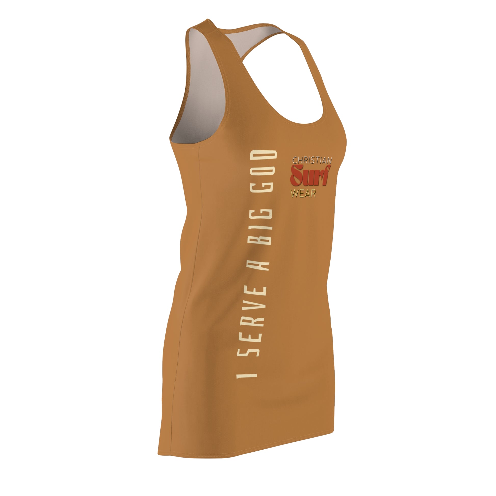 Christian Inspirational Racerback Dress, Summer Dress, Casual Wear, Vacation Outfit, Faith Clothing, Gift for Her