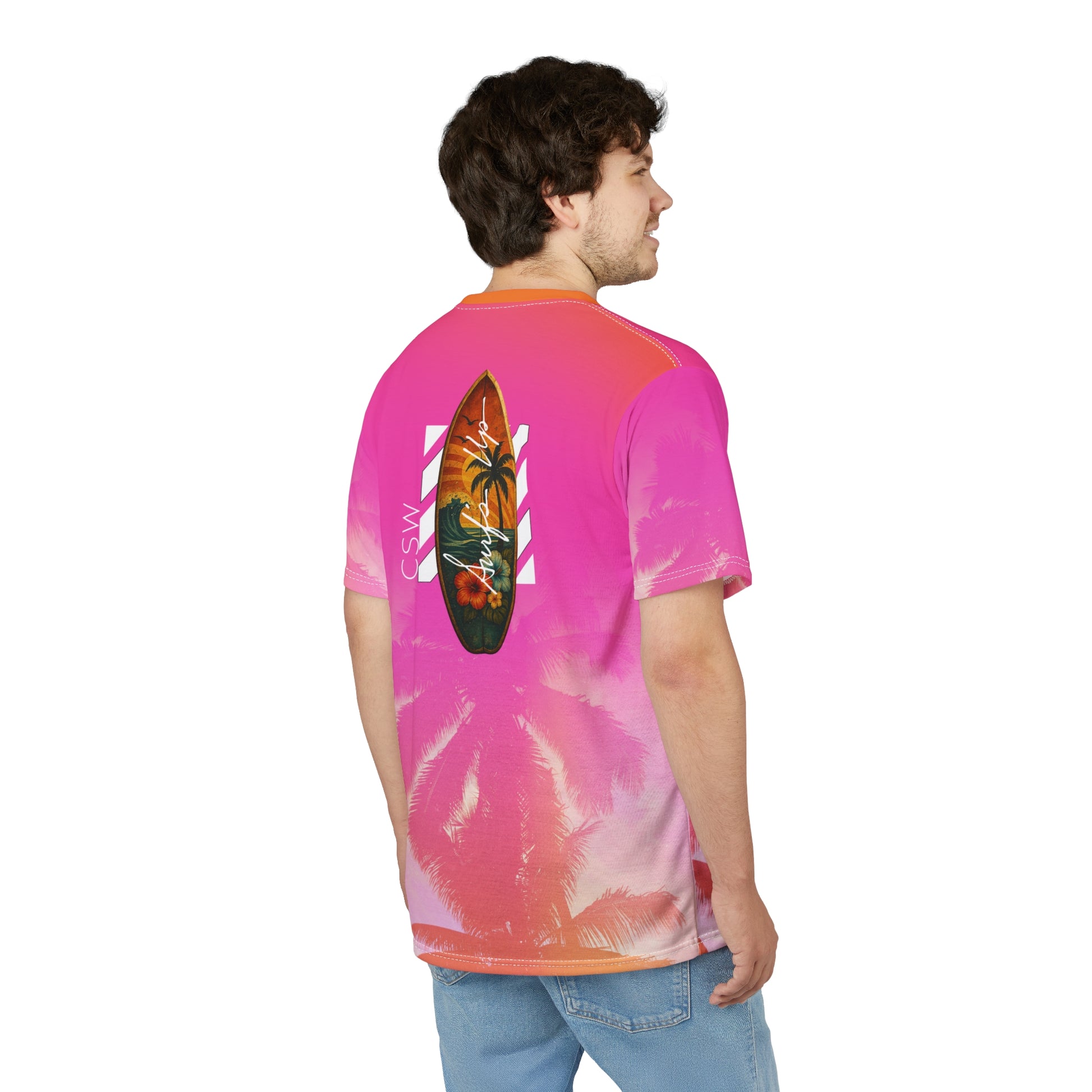 Unisex Tee Christian Surf Wear Palm Tree Graphic Summer Surge