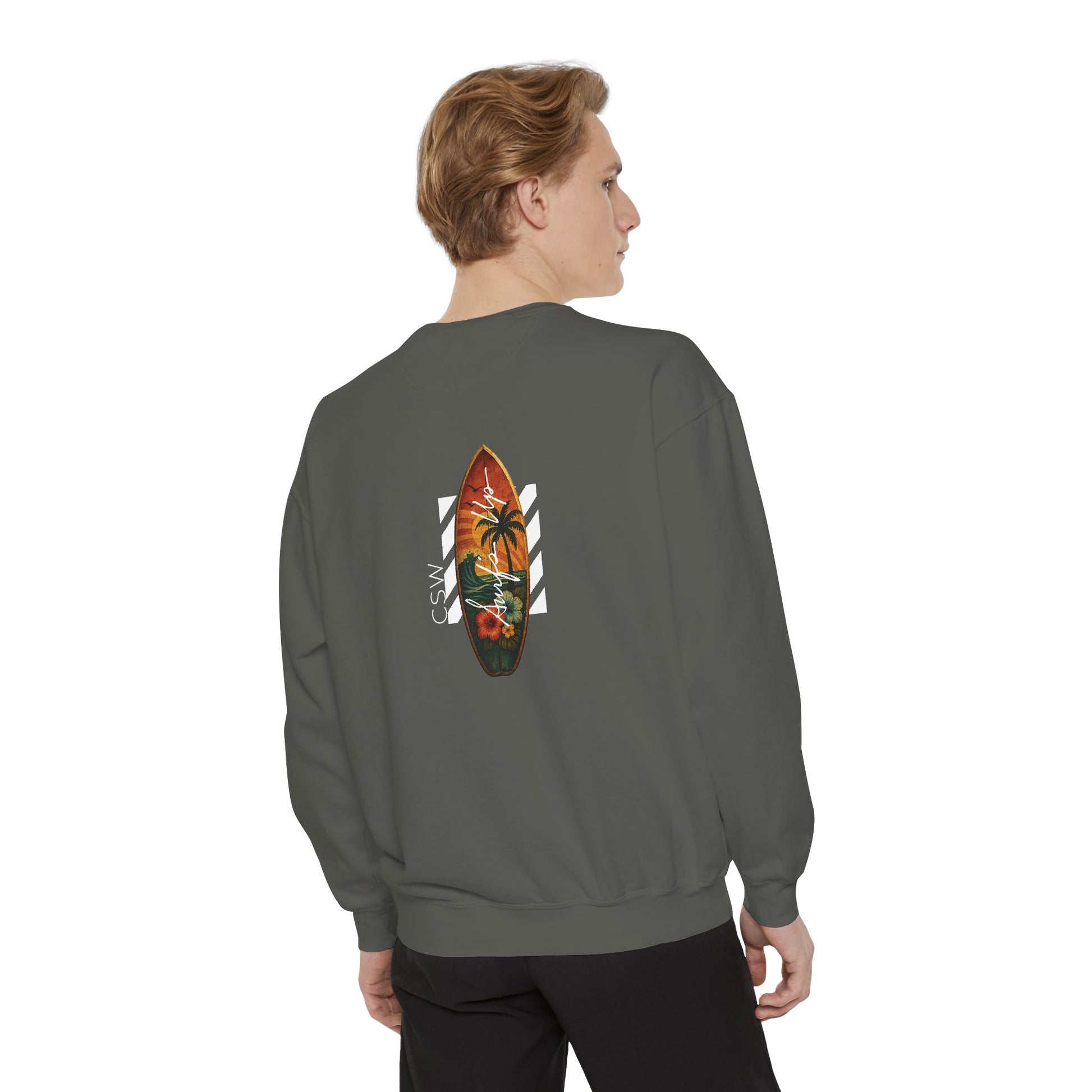 Sunshine Christian Surf Wear Sweatshirt | Unisex Garment-Dyed Pullover for Beach Vibes, Casual Wear, Surfing, Gift for Him/Her, Summer Style