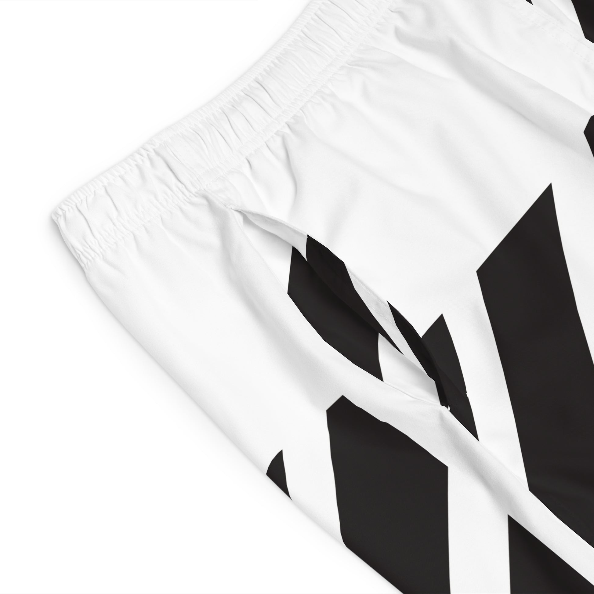 Christian Surf Wear Typography CSW Stylish Men's Board Shorts with Striped Design, Summer Swimwear, Beachwear, Casual Shorts, Vacation Essentials