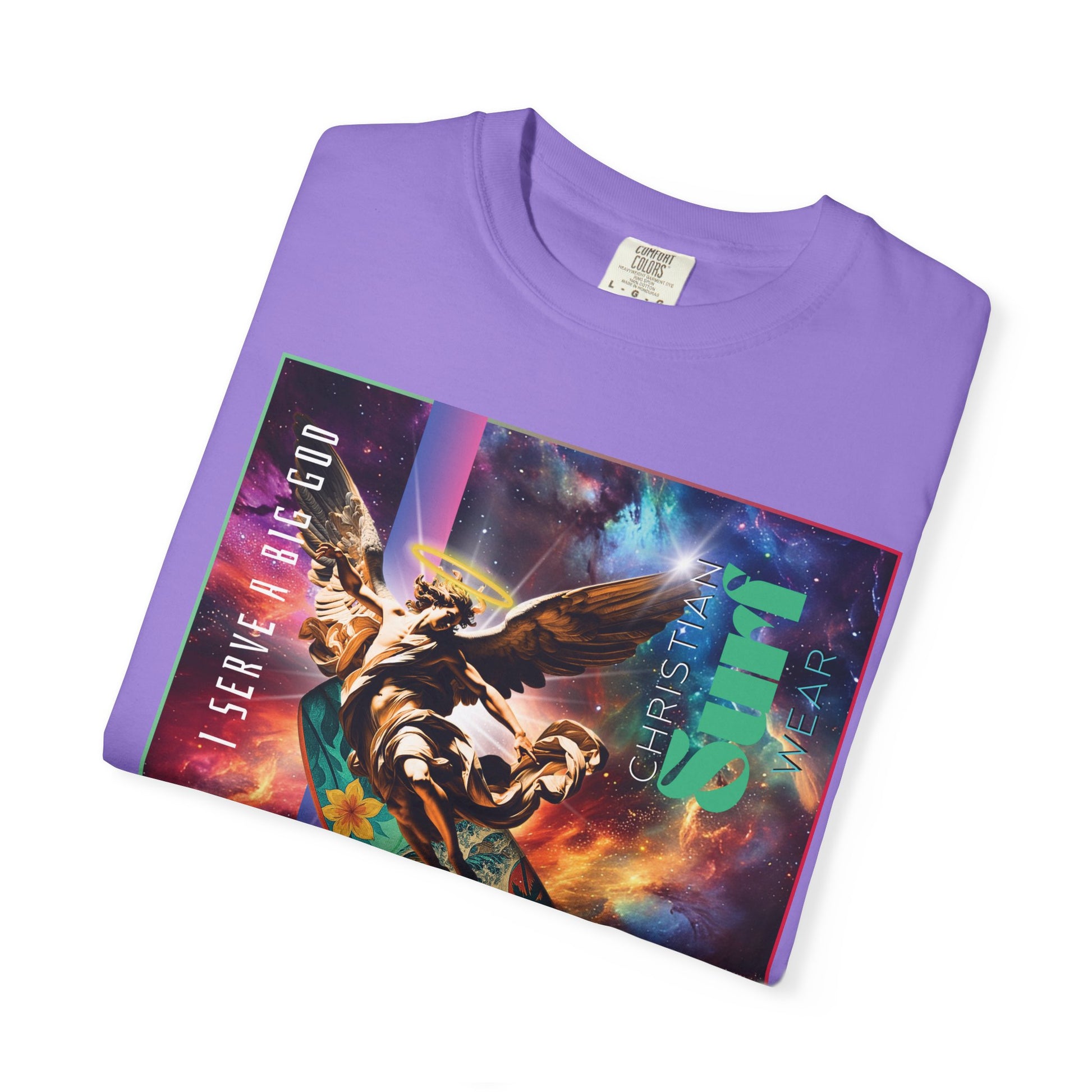 Christian Surf Wear Vibrant Surfing T-Shirt, Stylish Beachwear, Unisex Graphic Tee, Summer Outfit, Gift for Surfers, Casual Wear, Colorful Apparel