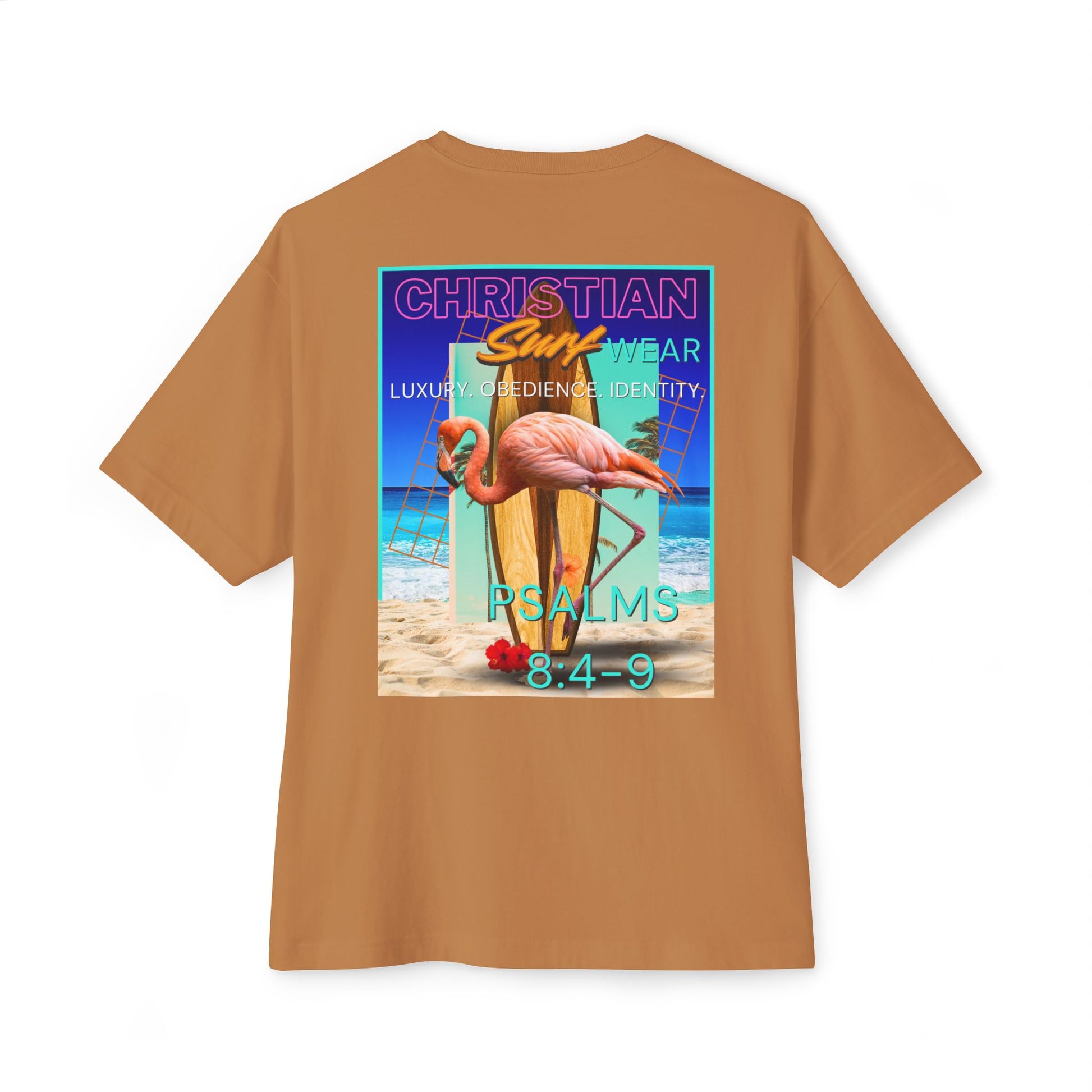 Christian Surf Wear Retro Vibrant-Inspired Unisex Oversized Boxy Tee, Beach Vibes, Faith Apparel, Summer Wear, Casual Christian Fashion