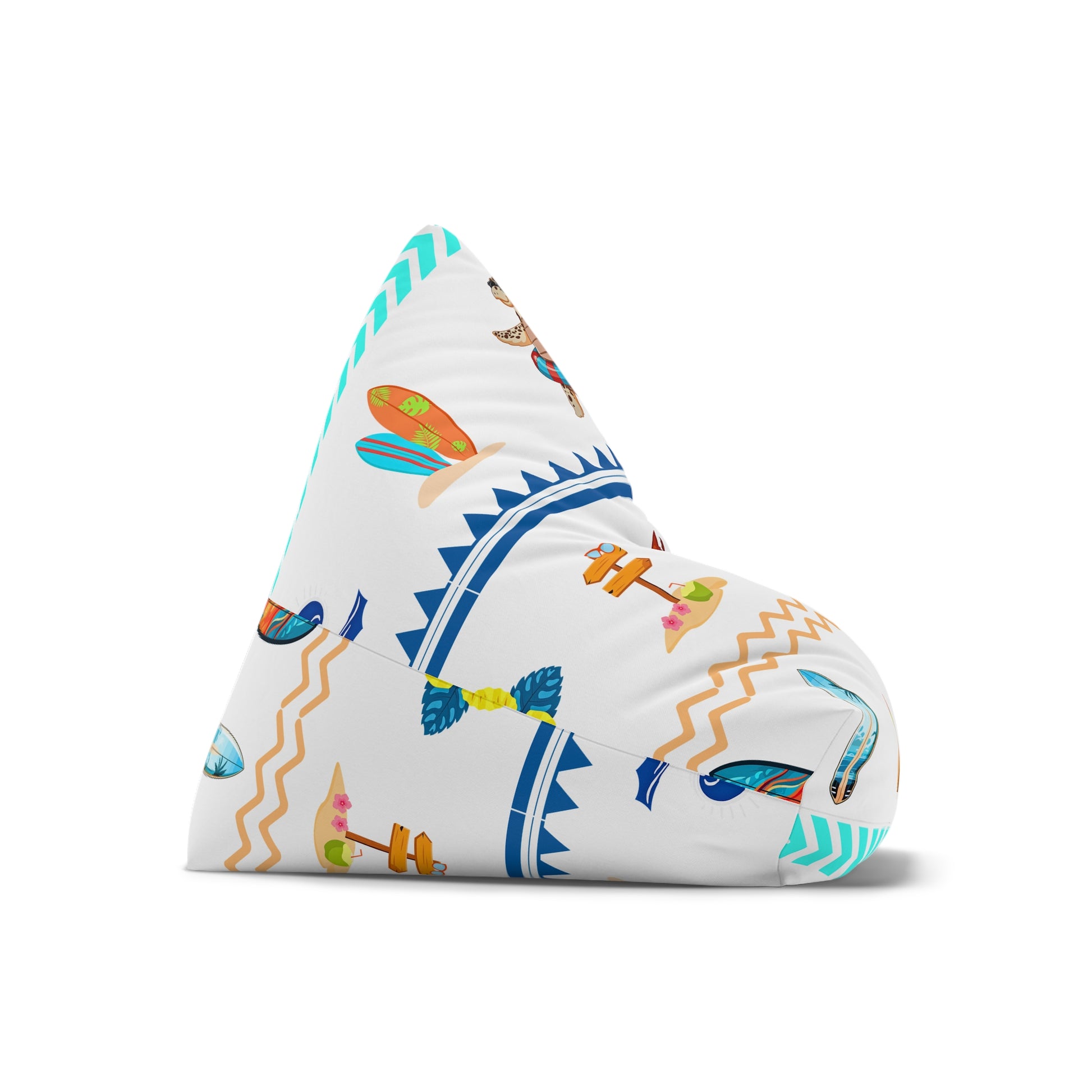 Christian Surf Wear Tropical Bean Bag Chair Cover, Cozy Lounge Decor, Summer Themed Furniture, Beach Vibes, Fun Relaxation, Home Décor