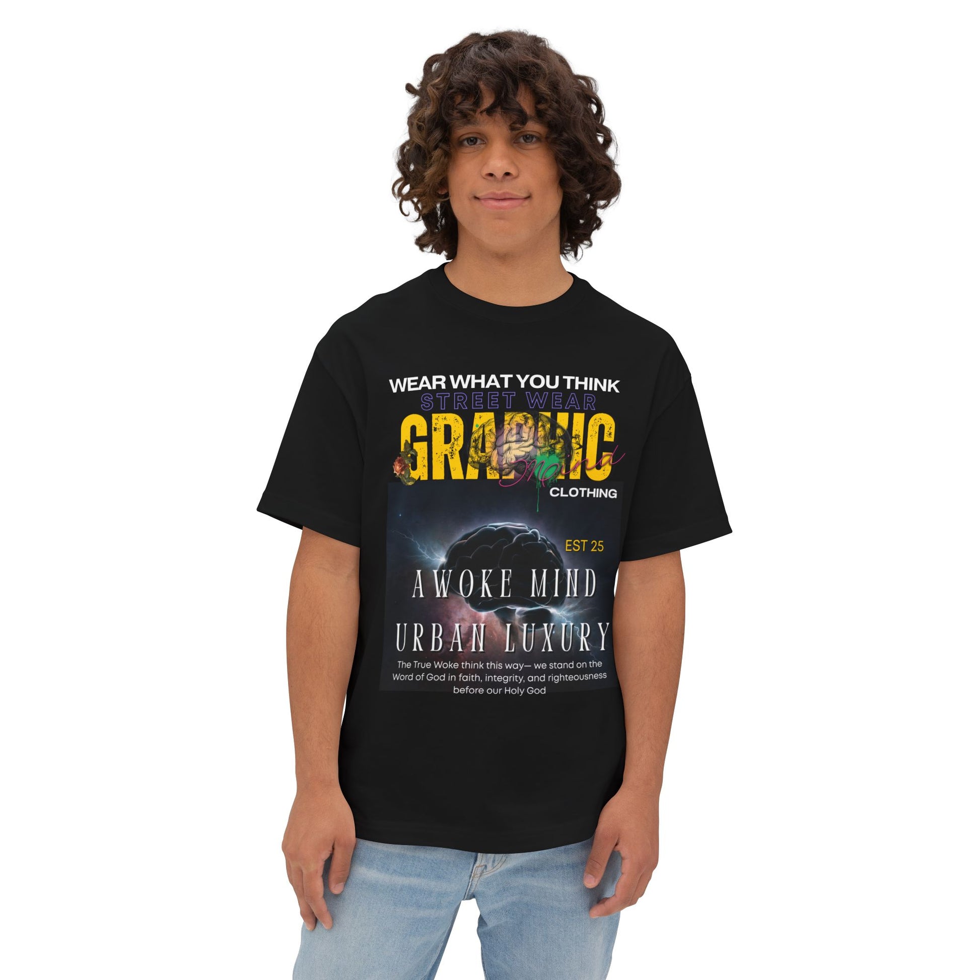 Graphic Boxy Tee - Wear What You Think, Streetwear, Urban Style, Unisex Fashion, Casual Outfits, Relaxed Fit