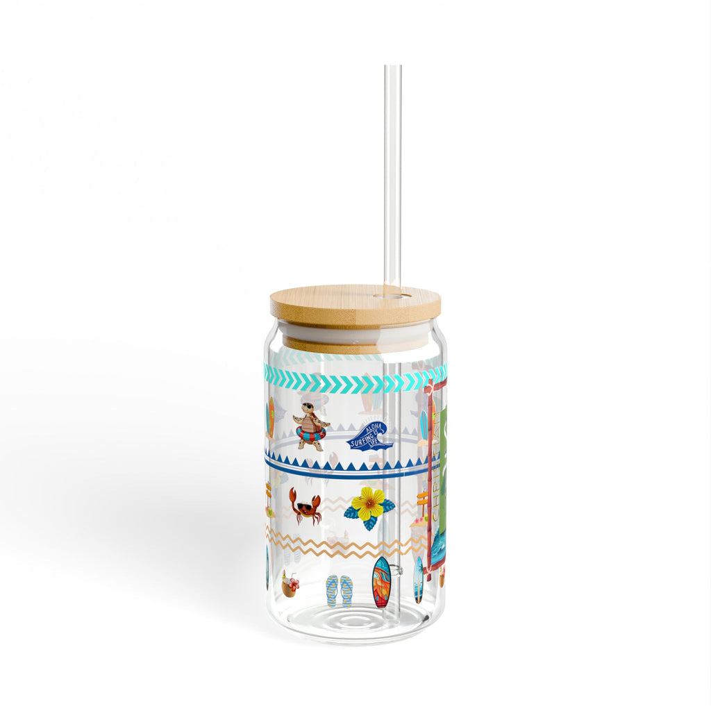 Christian Surf Wear Fun Beach Vibe Aloha Kingdom Sipper Glass