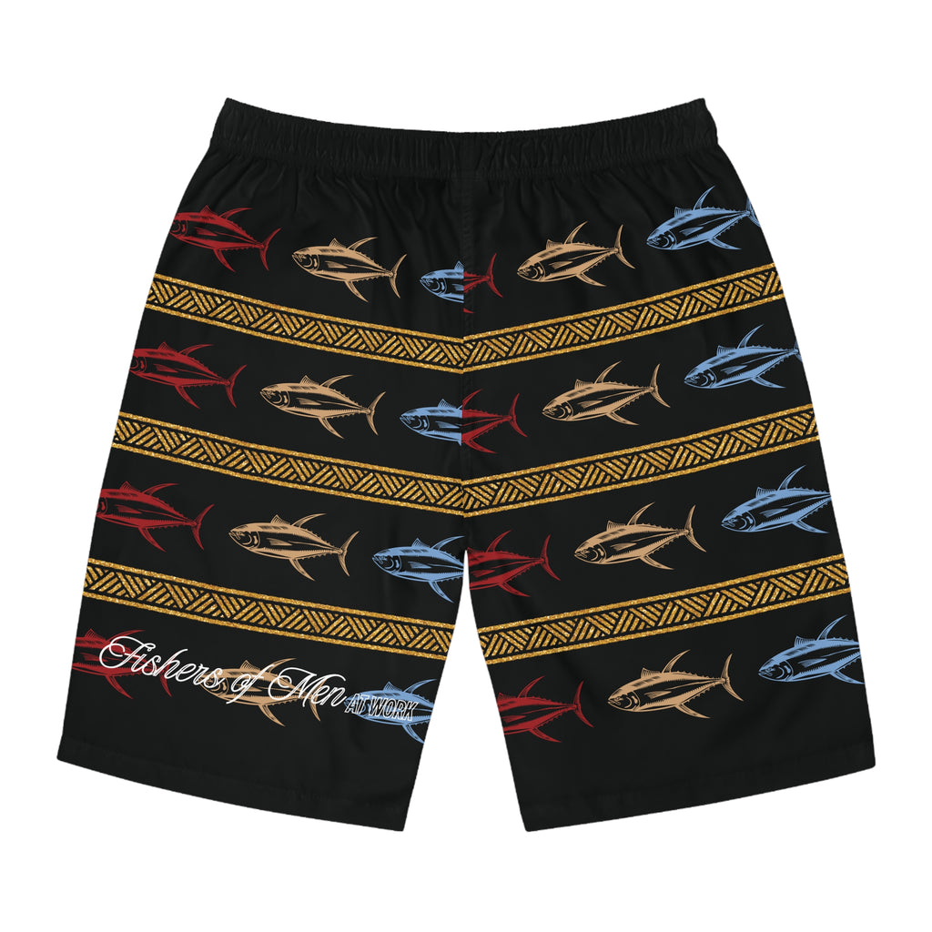 Christian Surf Wear Fishers of Men at Work-Fishing Board Shorts