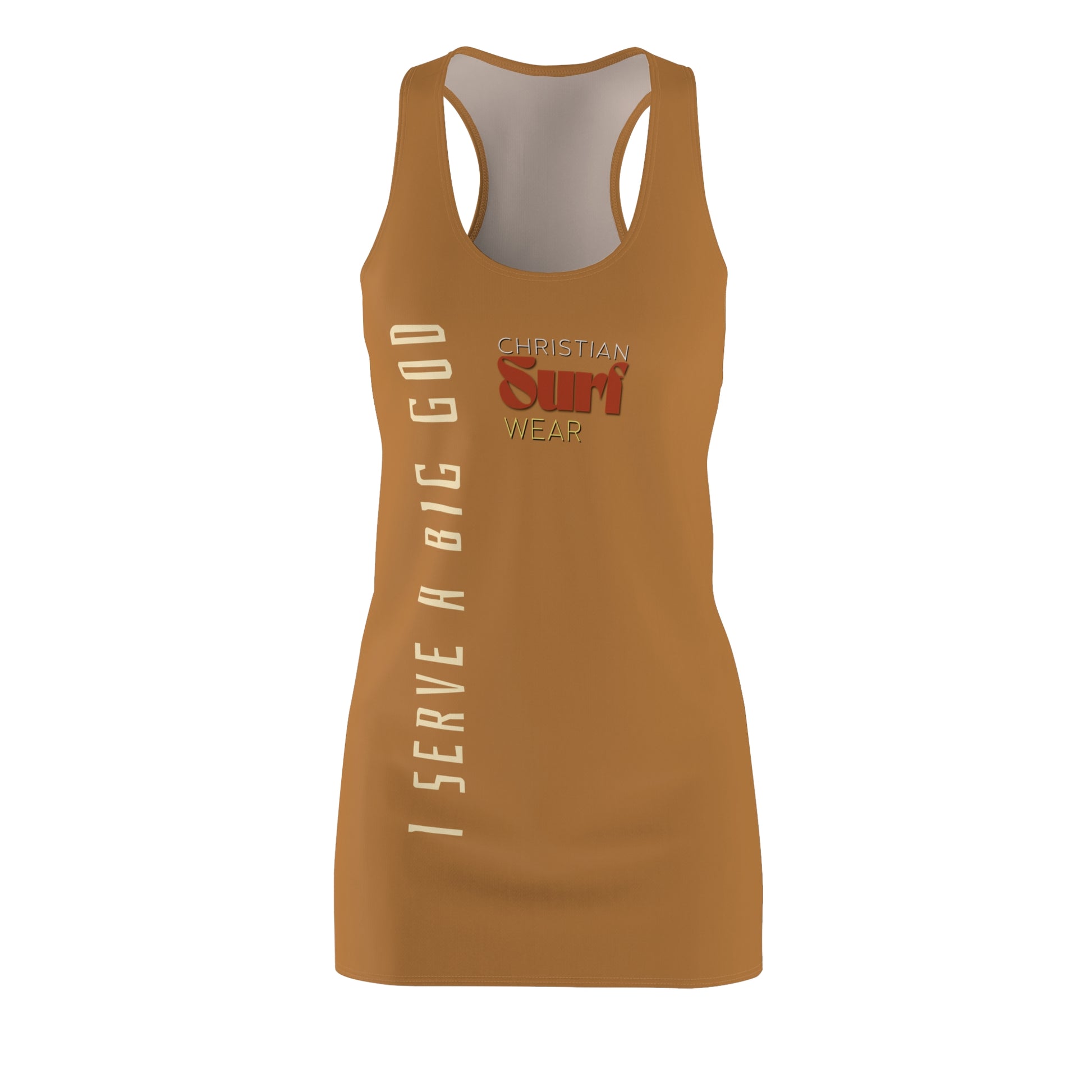 Christian Inspirational Racerback Dress, Summer Dress, Casual Wear, Vacation Outfit, Faith Clothing, Gift for Her