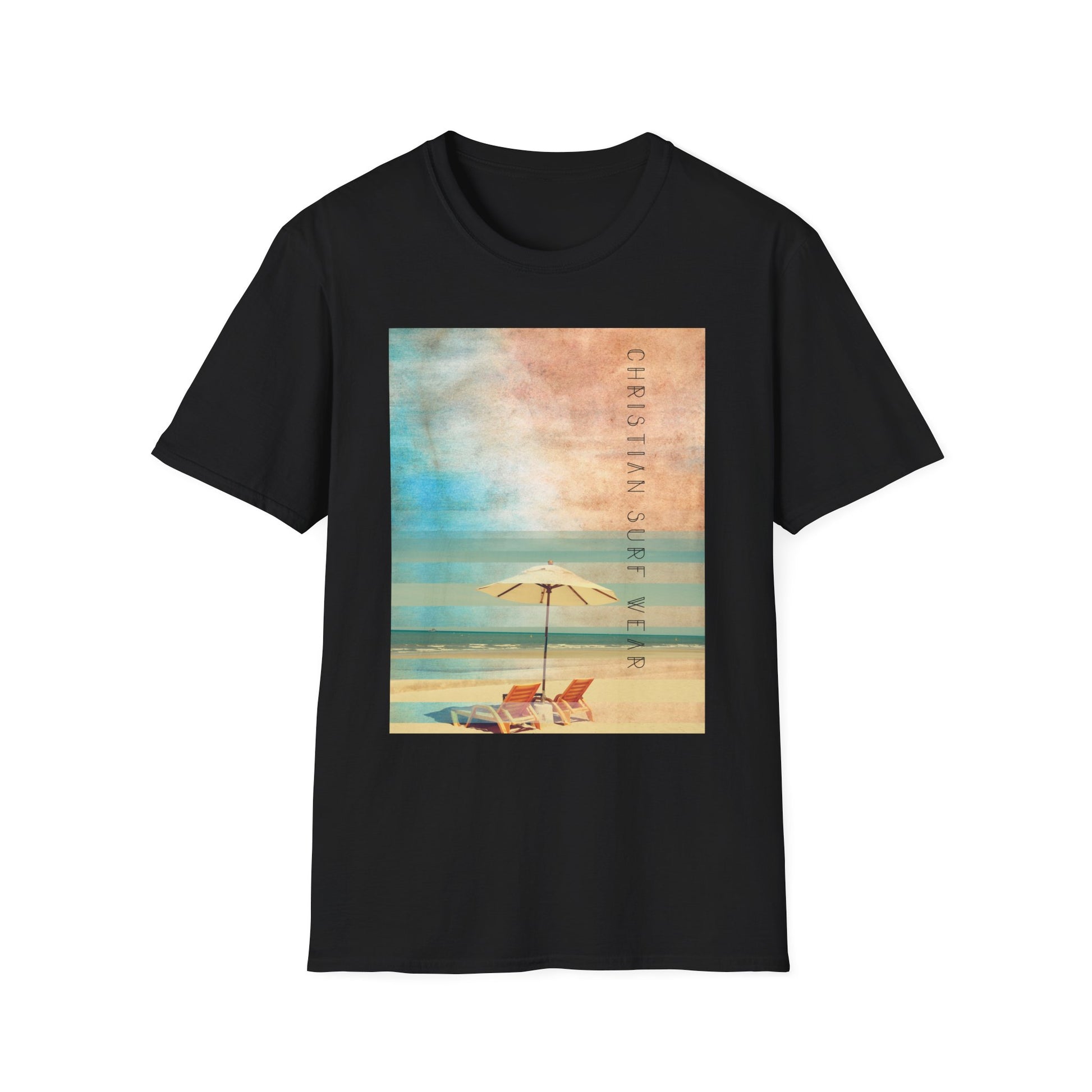 Christian Surf Wear T-Shirt - Vintage Calm Beach Tee