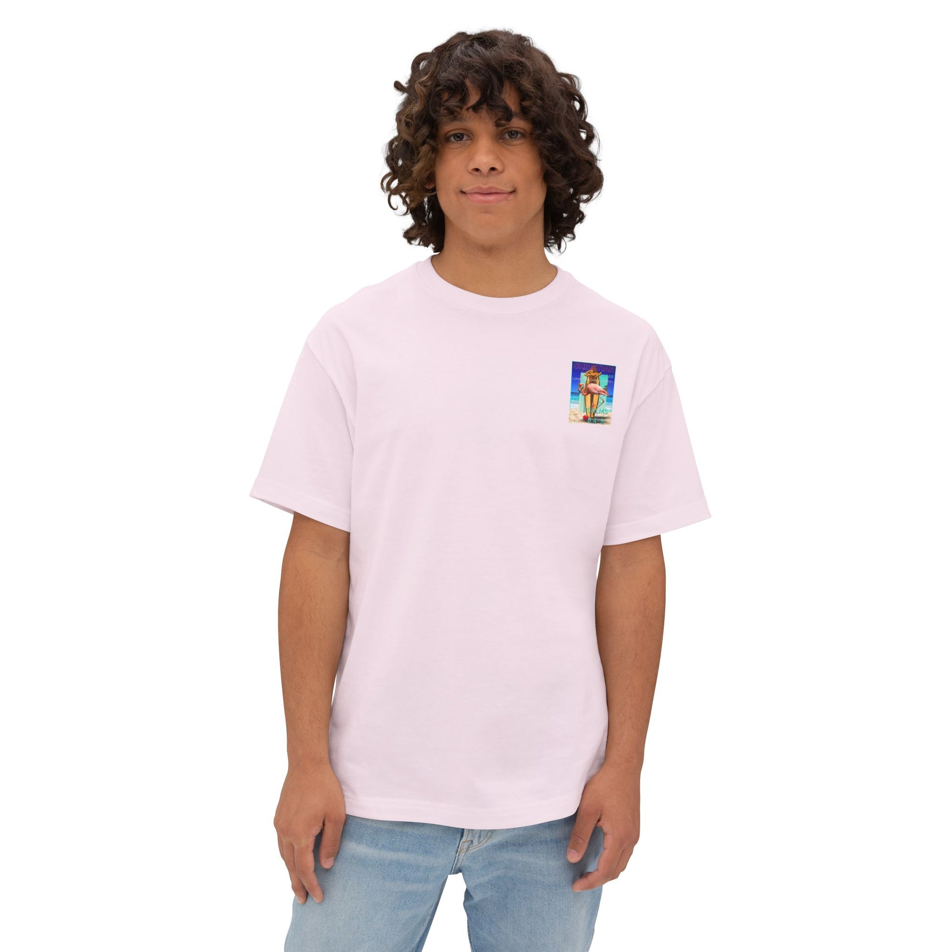 Christian Surf Wear Retro Vibrant-Inspired Unisex Oversized Boxy Tee, Beach Vibes, Faith Apparel, Summer Wear, Casual Christian Fashion