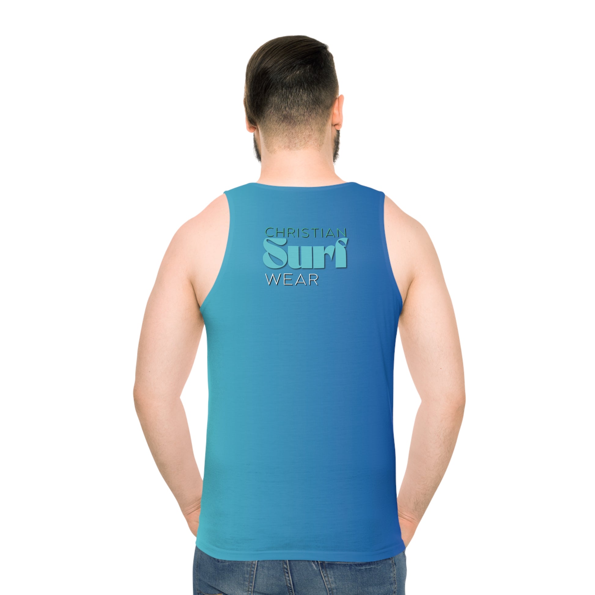 Christian Surf Wear Florida Marlin Fishing & Surf Unisex Tank Top, Summer Beachwear, Casual Outdoor Top, Gift for Fishermen, Vacation Apparel, Surfing Gear