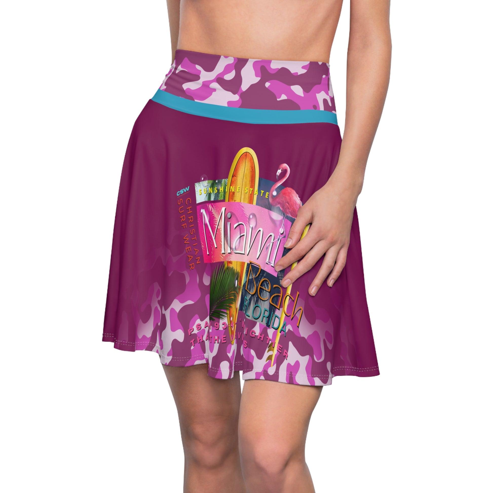 Christian Surf Wear Vintage Militant Stylish Women's Skater Skirt, Fun Summer Skirt, Casual Skirt for Beach, Cute Outfit for Vacations, Flowy Skirt for Parties, Vibrant [...]