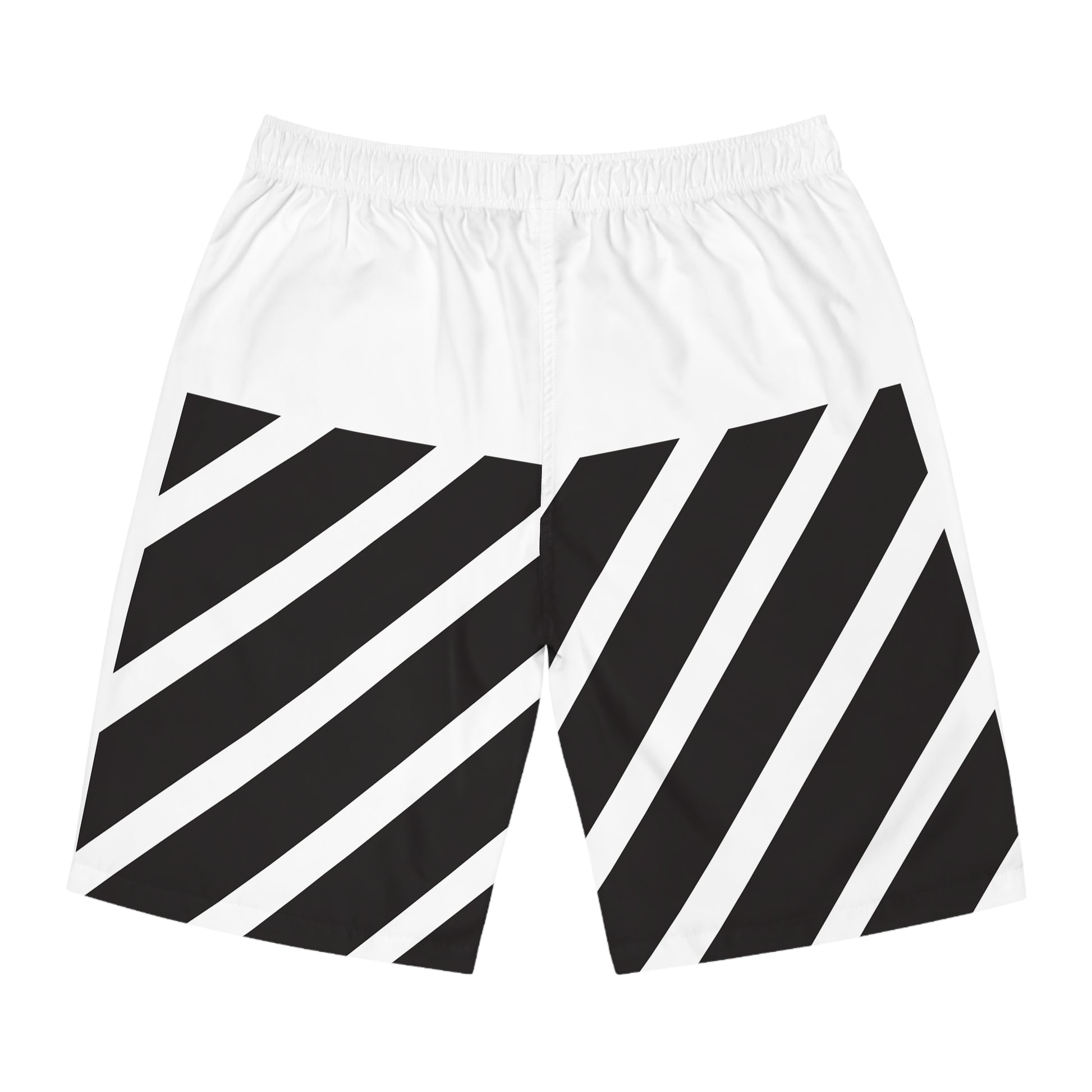 Christian Surf Wear Typography CSW Stylish Men's Board Shorts with Striped Design, Summer Swimwear, Beachwear, Casual Shorts, Vacation Essentials