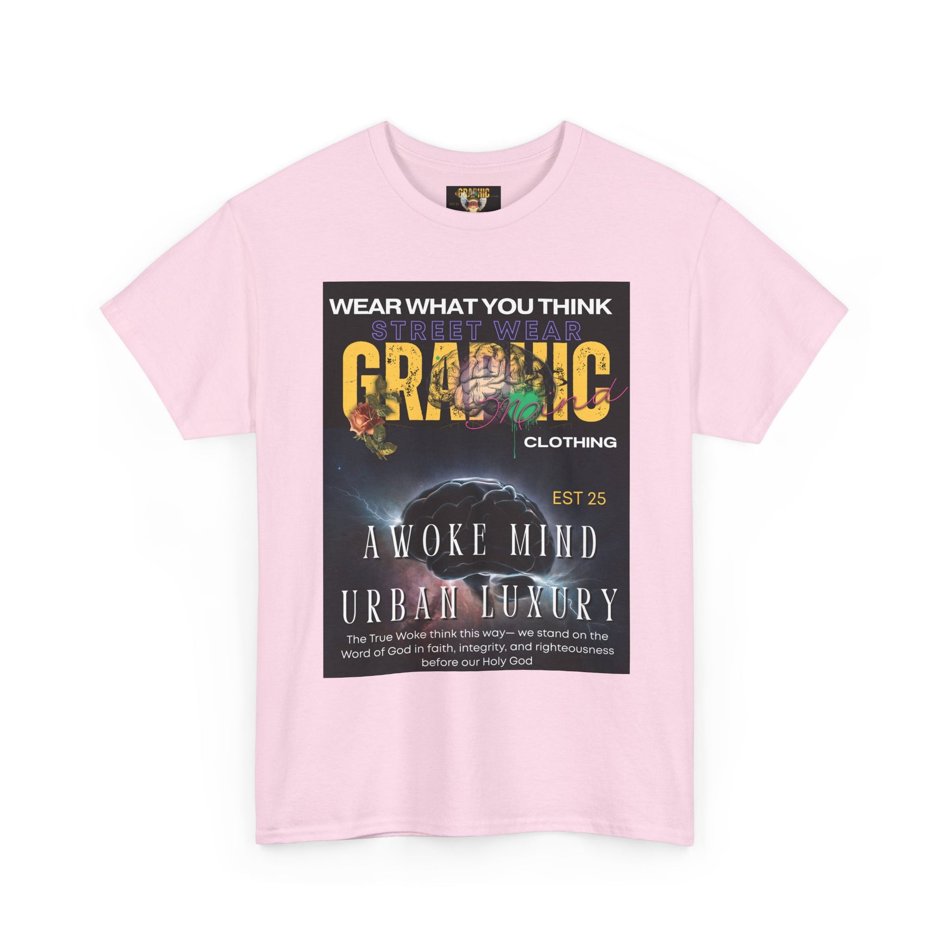 Urban Luxury Graphic Mind Clothing Tee, Woke Mind Heavy Cotton Tee - Comfortable Street Style Shirt, Gift for Trendsetters, Cool Graphic