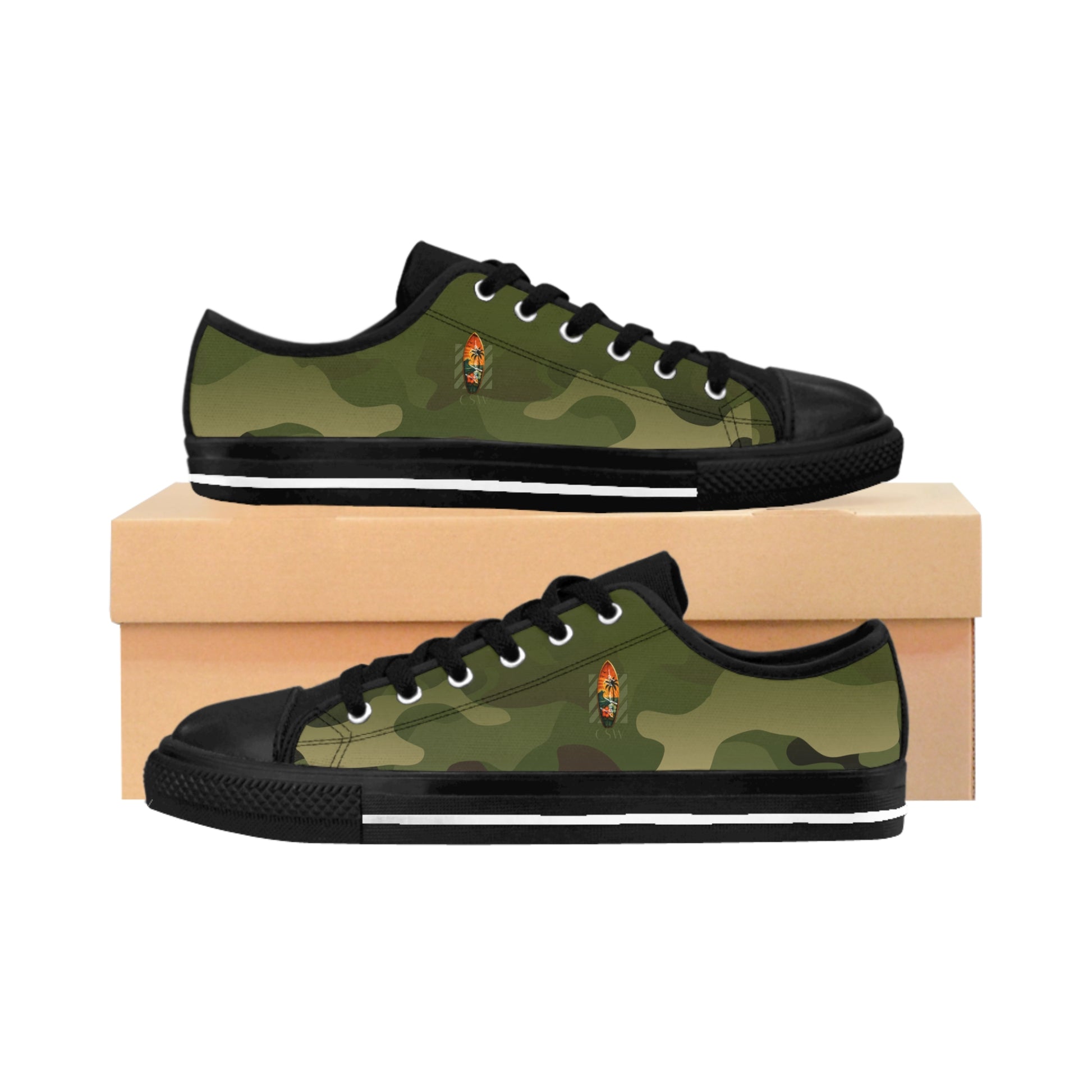 Christian Surf Wear Stylish Men's Camo Sneakers, Casual Footwear, Gifts for Him, Trendy Sneakers for Everyday Wear, Unique Fashion Shoes