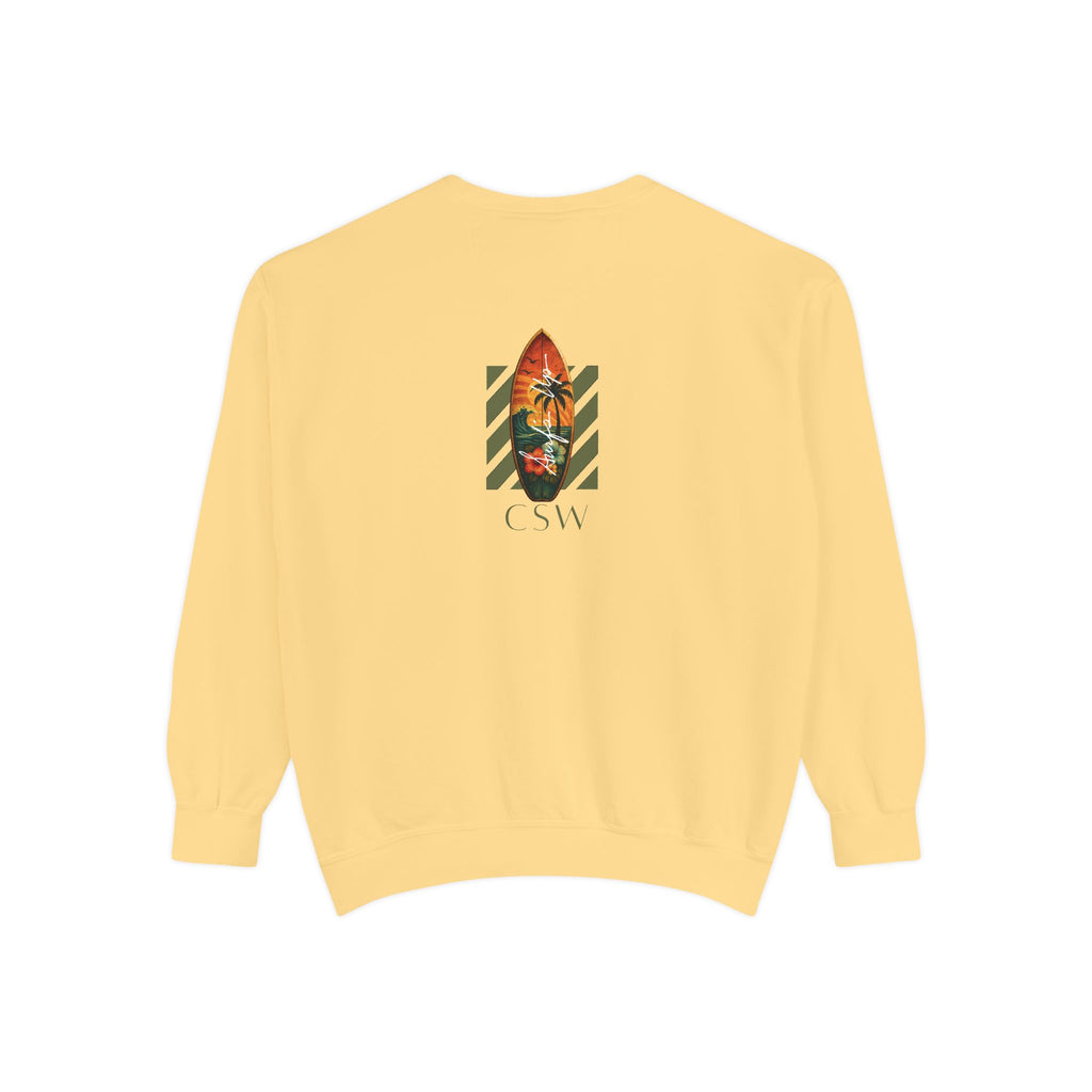 Sunshine Christian Surf Wear Sweatshirt | Unisex Garment-Dyed Pullover for Beach Vibes, Casual Wear, Surfing, Gift for Him/Her, Summer Style