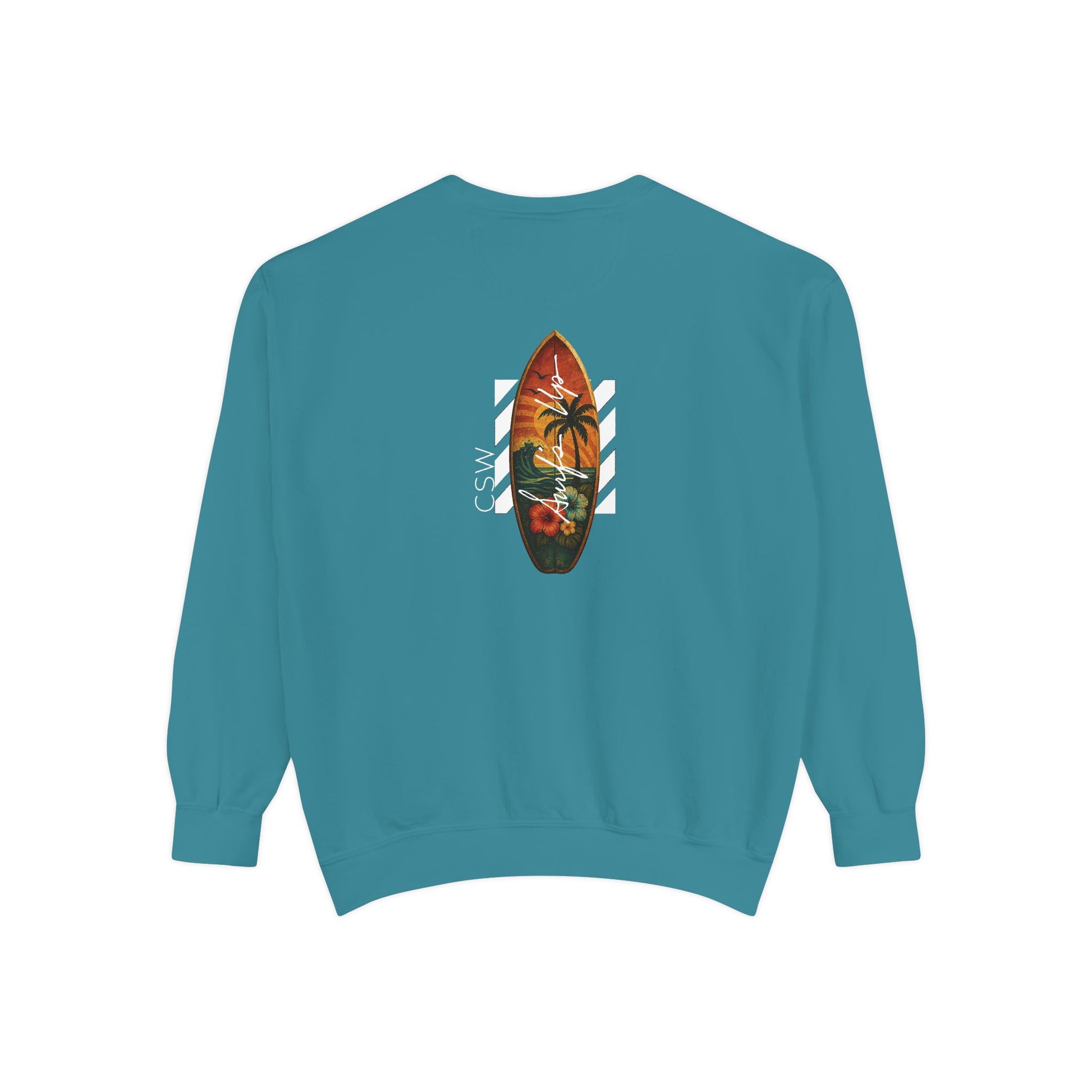 Sunshine Christian Surf Wear Sweatshirt | Unisex Garment-Dyed Pullover for Beach Vibes, Casual Wear, Surfing, Gift for Him/Her, Summer Style