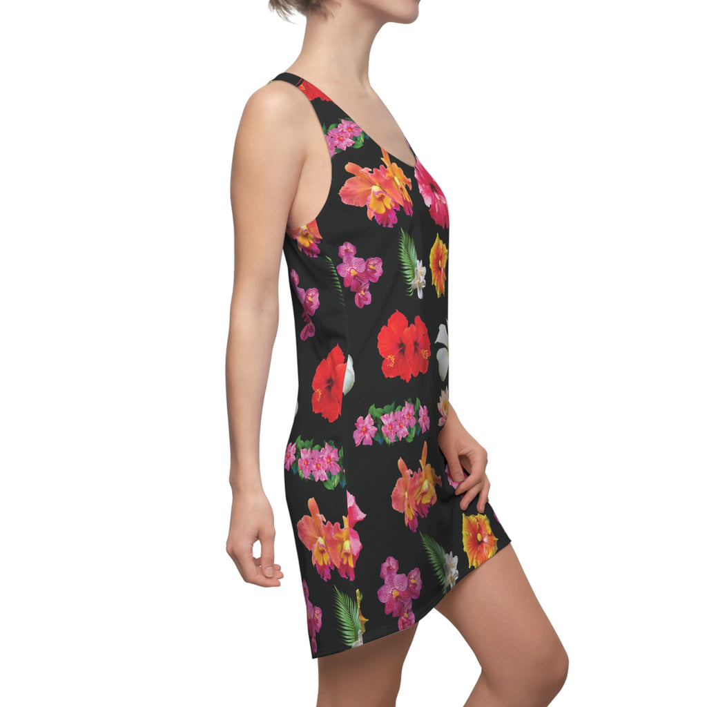 Christian Surf Wear Floral Racerback Cover Up  Dress for Summer Style | Women's Sleeveless Dress, Beachwear, Vacation Outfit, Party Dress, Casual Summer Style