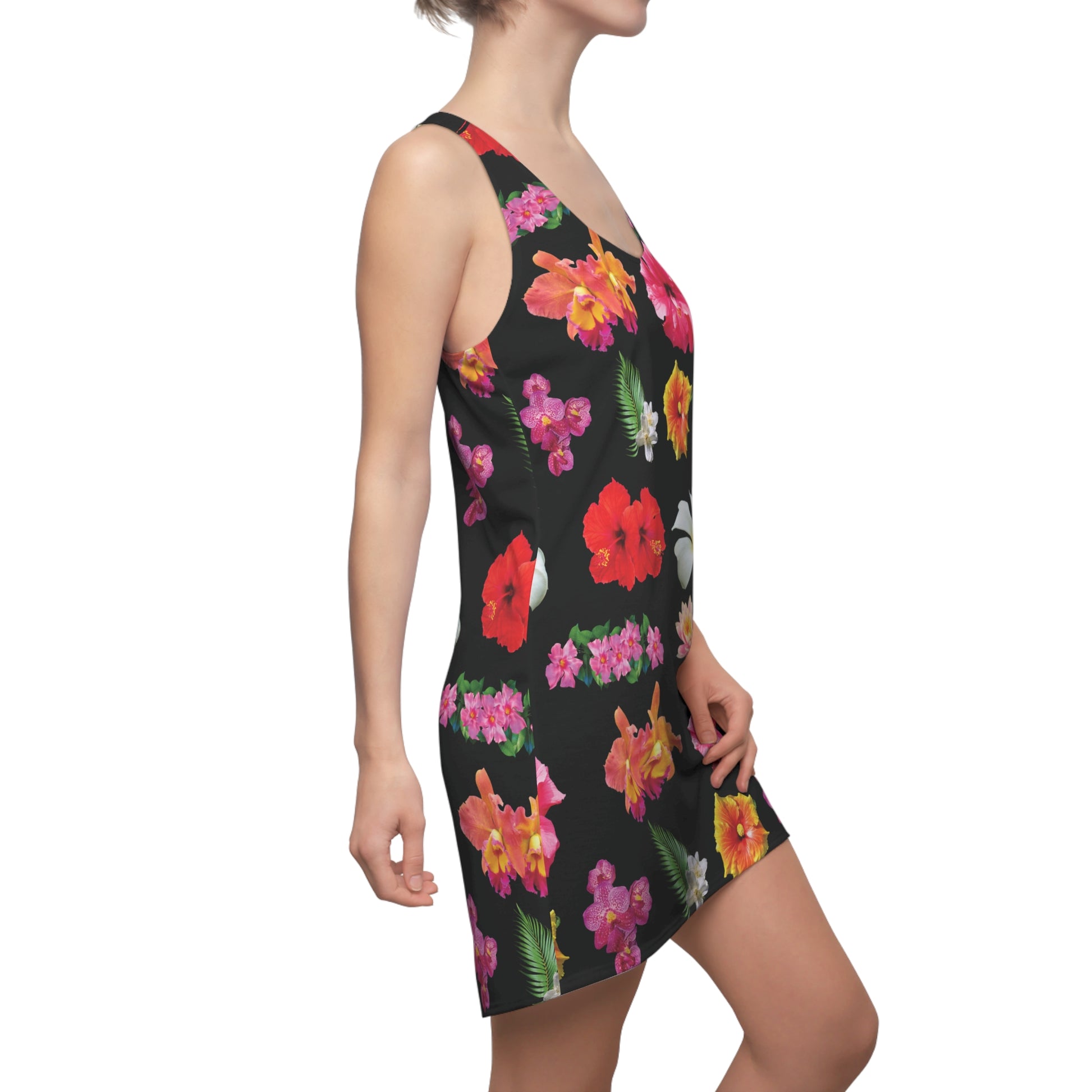 Christian Surf Wear Floral Racerback Cover Up  Dress for Summer Style | Women's Sleeveless Dress, Beachwear, Vacation Outfit, Party Dress, Casual Summer Style