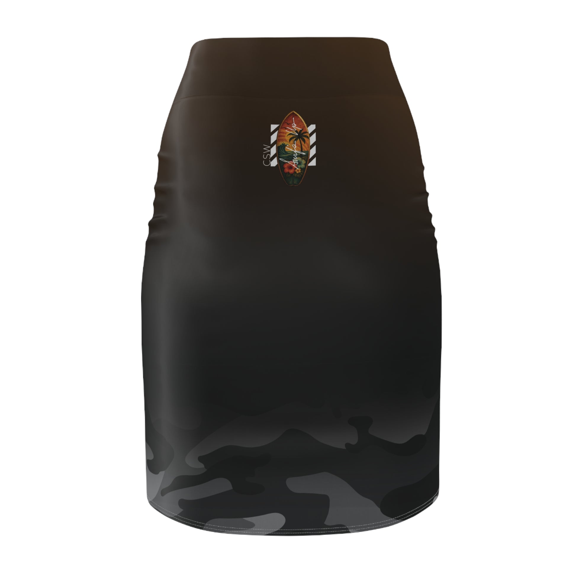 CSW|Christian Surf Wear Typography Graphic Pencil Skirt