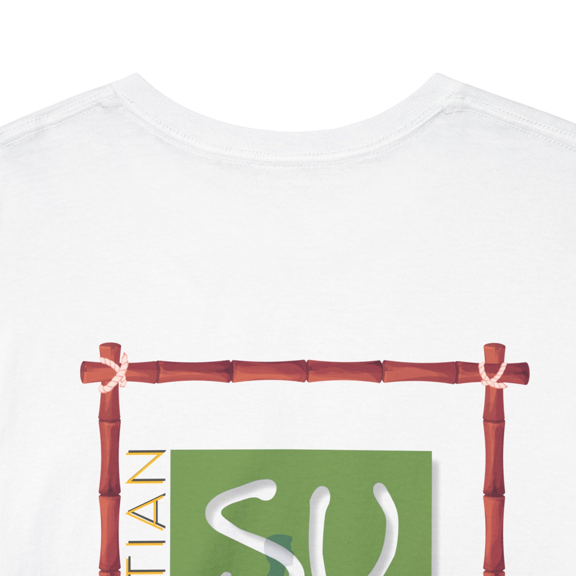 Christian Surf Unisex Heavy Cotton Tee, Faith Shirt, Beach Lover Gift, Summer Vibes Tee, Inspirational Graphic Top, Casual Wear